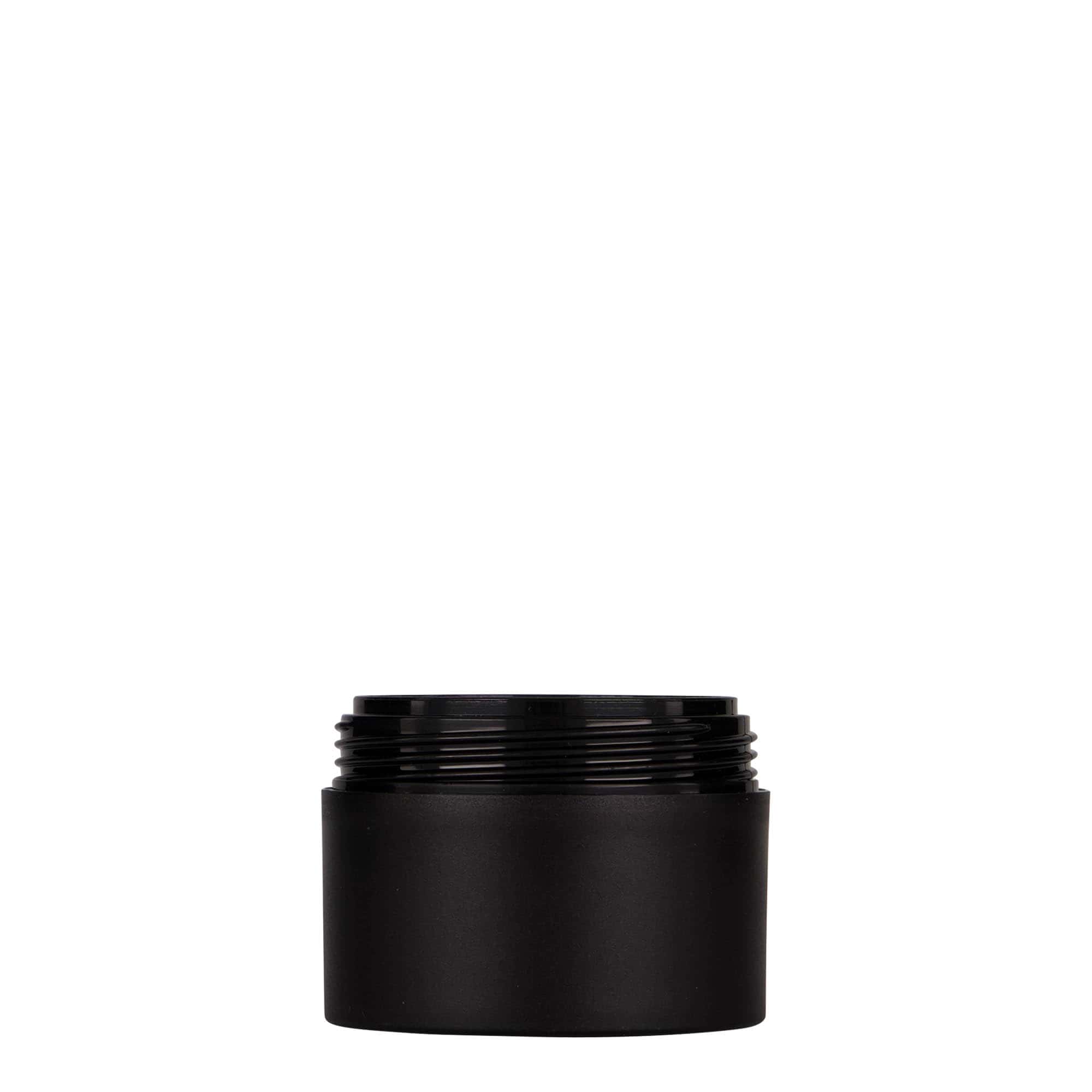 Πλαστικό βάζο 'Antonella' 50 ml, PP, μαύρο, στόμιο: βιδωτό πώμα