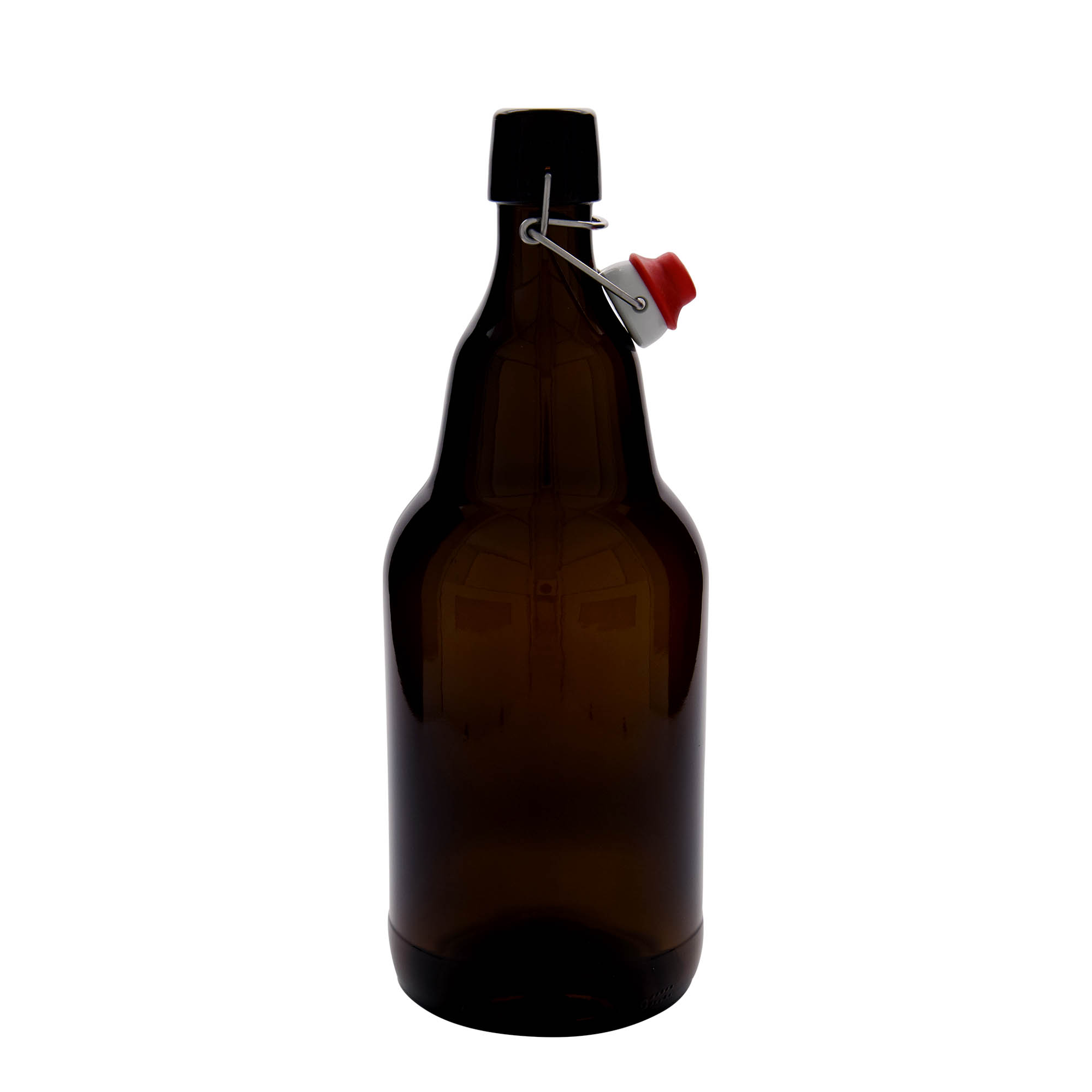 Μπουκάλι μπύρας 2.000 ml, γυάλινο, καφέ, στόμιο: μηχανικό πώμα