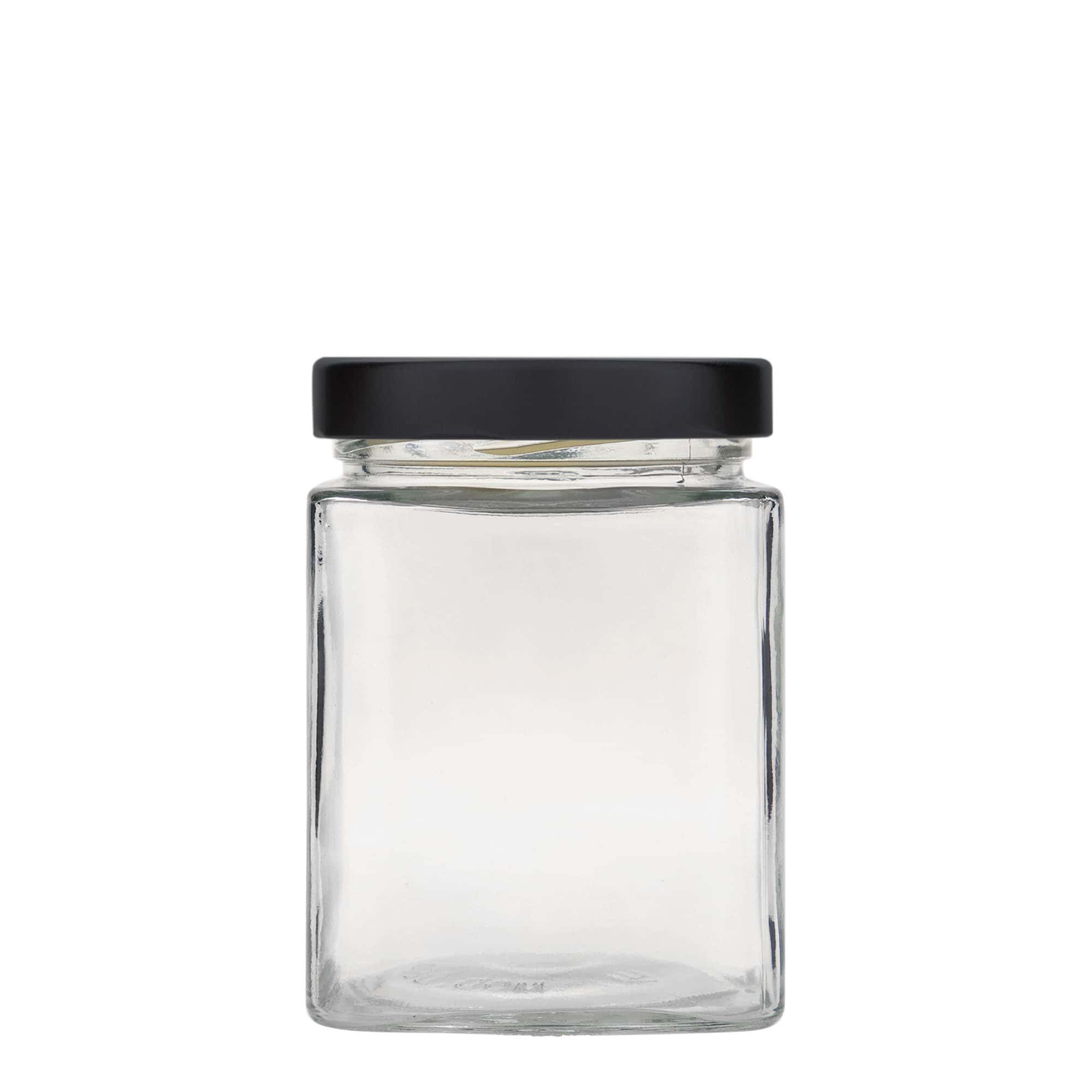 580 ml τετράγωνο γυάλινο βάζο 'Ikarus', στόμιο: Deep-Twist-Off (DTO 82)