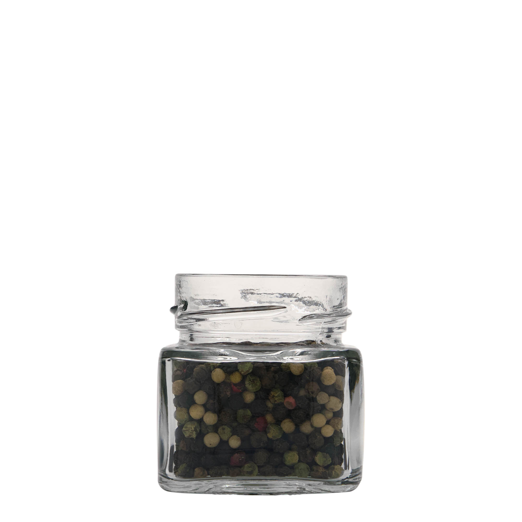 Τετράγωνο βάζο 'Ίκαρος' 106 ml, στόμιο: deep twist-off (DTO 58)