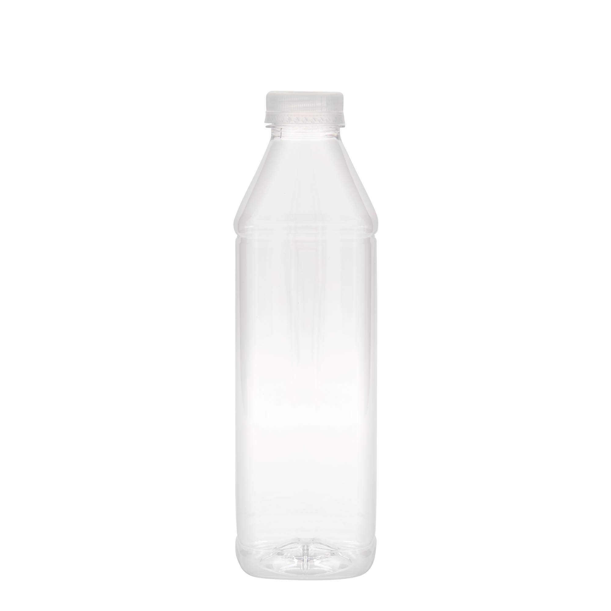 Μπουκάλι PET 'Milk and Juice Carré' 1.000 ml, τετράγωνο, πλαστικό, στόμιο: 38 mm