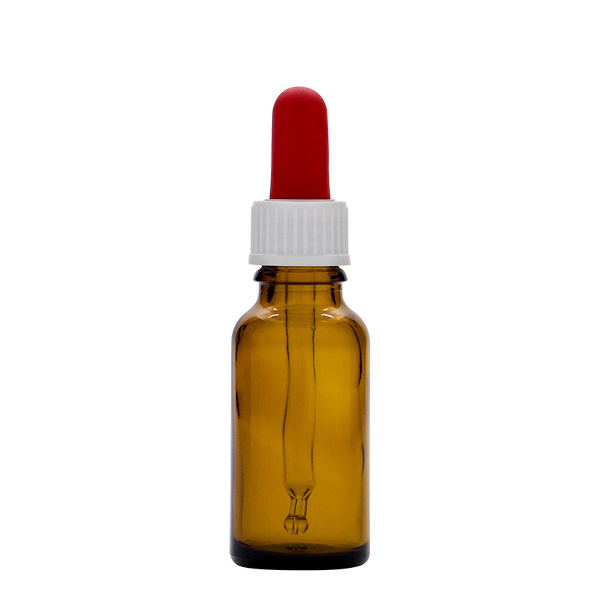 Μπουκάλι φαρμάκου με σταγονόμετρο 20 ml, γυάλινο, καφέ, στόμιο: DIN 18