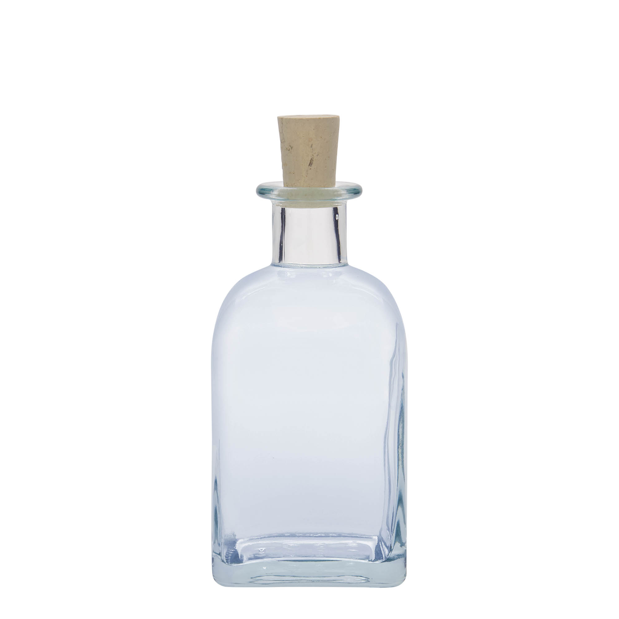 Γυάλινο μπουκάλι φαρμακείου 'Carré' 350 ml, τετράγωνο, στόμιο: φελλός