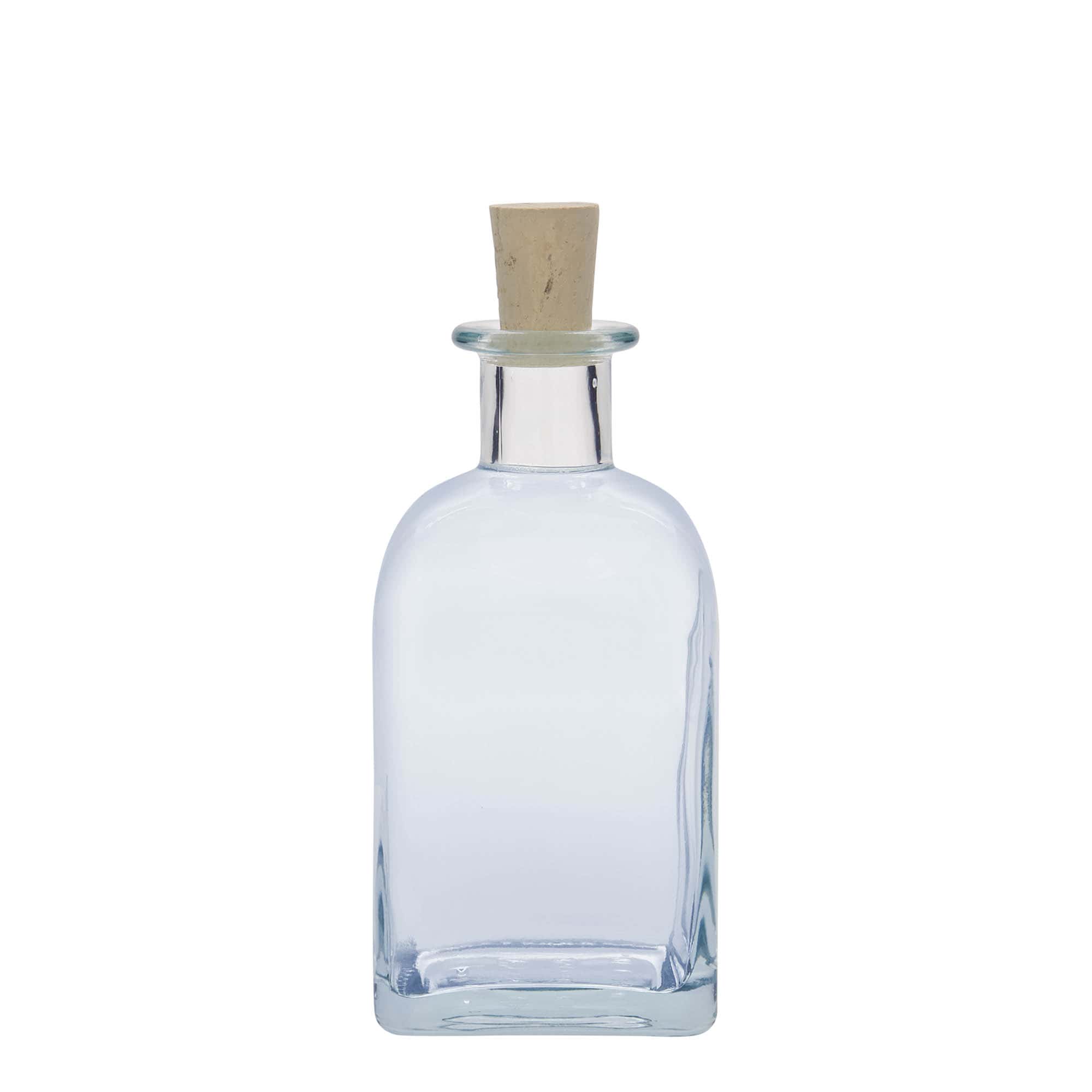 Γυάλινο μπουκάλι φαρμακείου 'Carré' 350 ml, τετράγωνο, στόμιο: φελλός