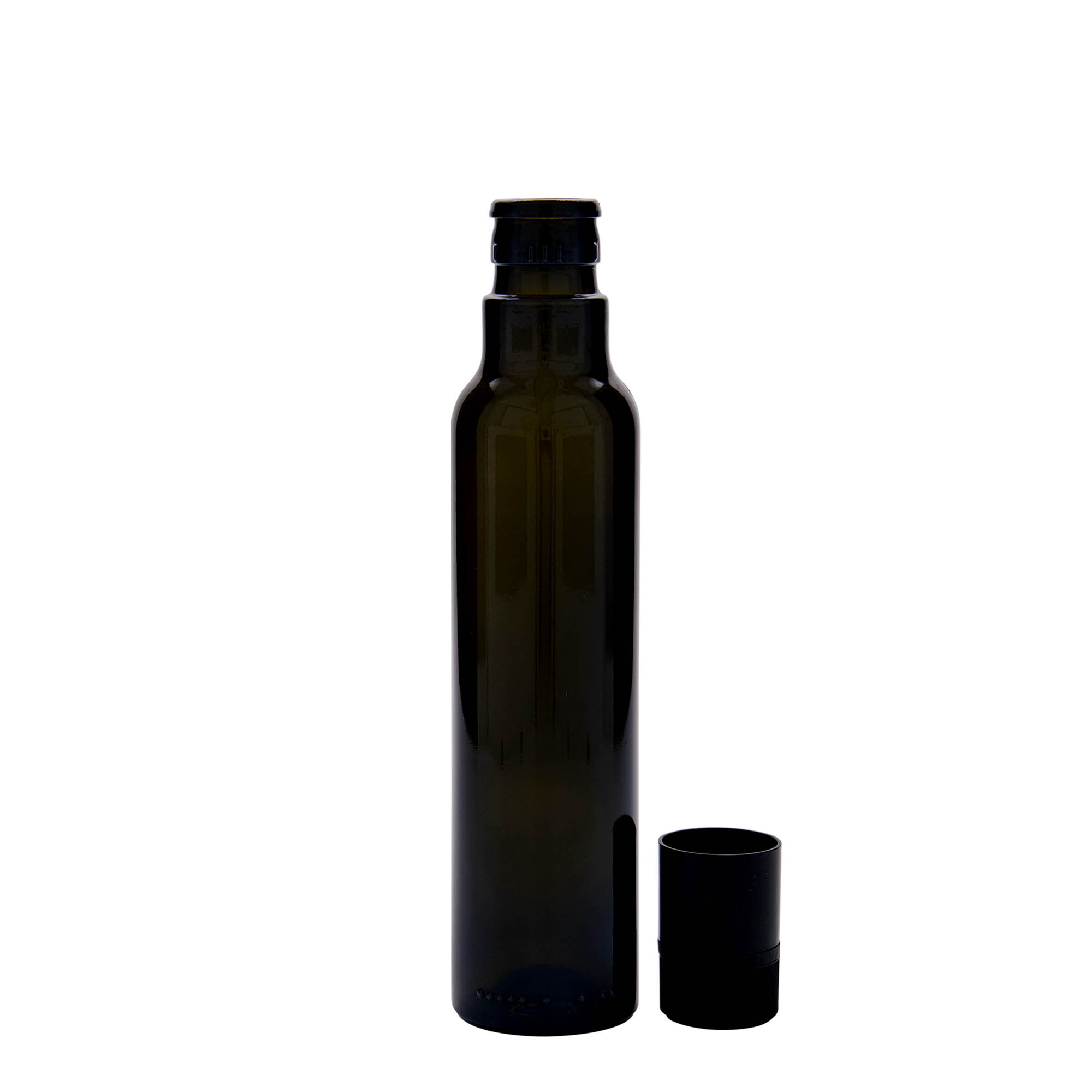 Μπουκάλι για ξίδι/λάδι 'Willy New' 250 ml, γυάλινο, πράσινο αντικέ, στόμιο: DOP
