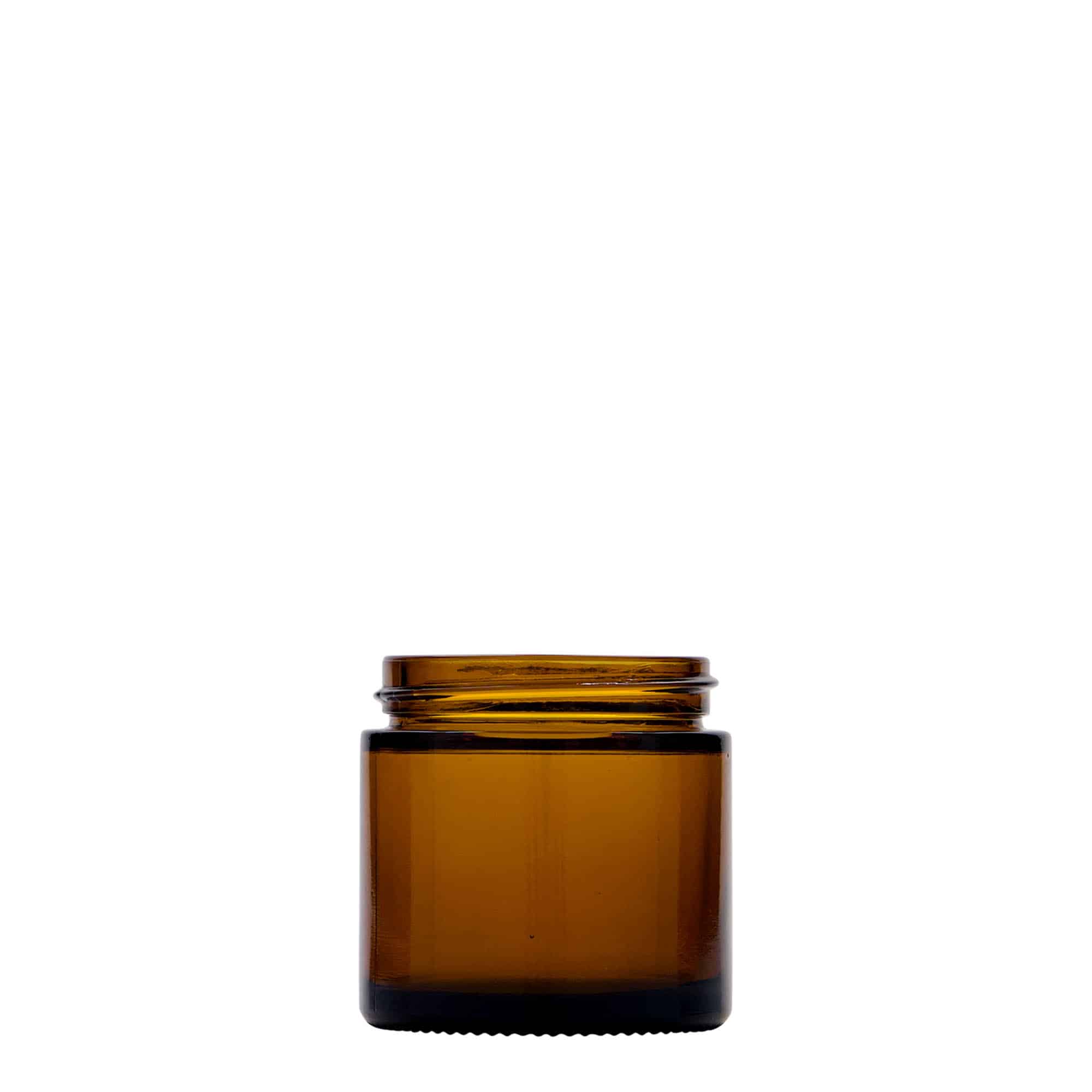 Βάζο για καλλυντικά 'Brown Line' 60 ml, γυάλινο, καφέ, στόμιο: βιδωτό πώμα Βάζο για καλλυντικά 'Brown Line' 60 ml, γυάλινο, καφέ, στόμιο: βιδωτό πώμα