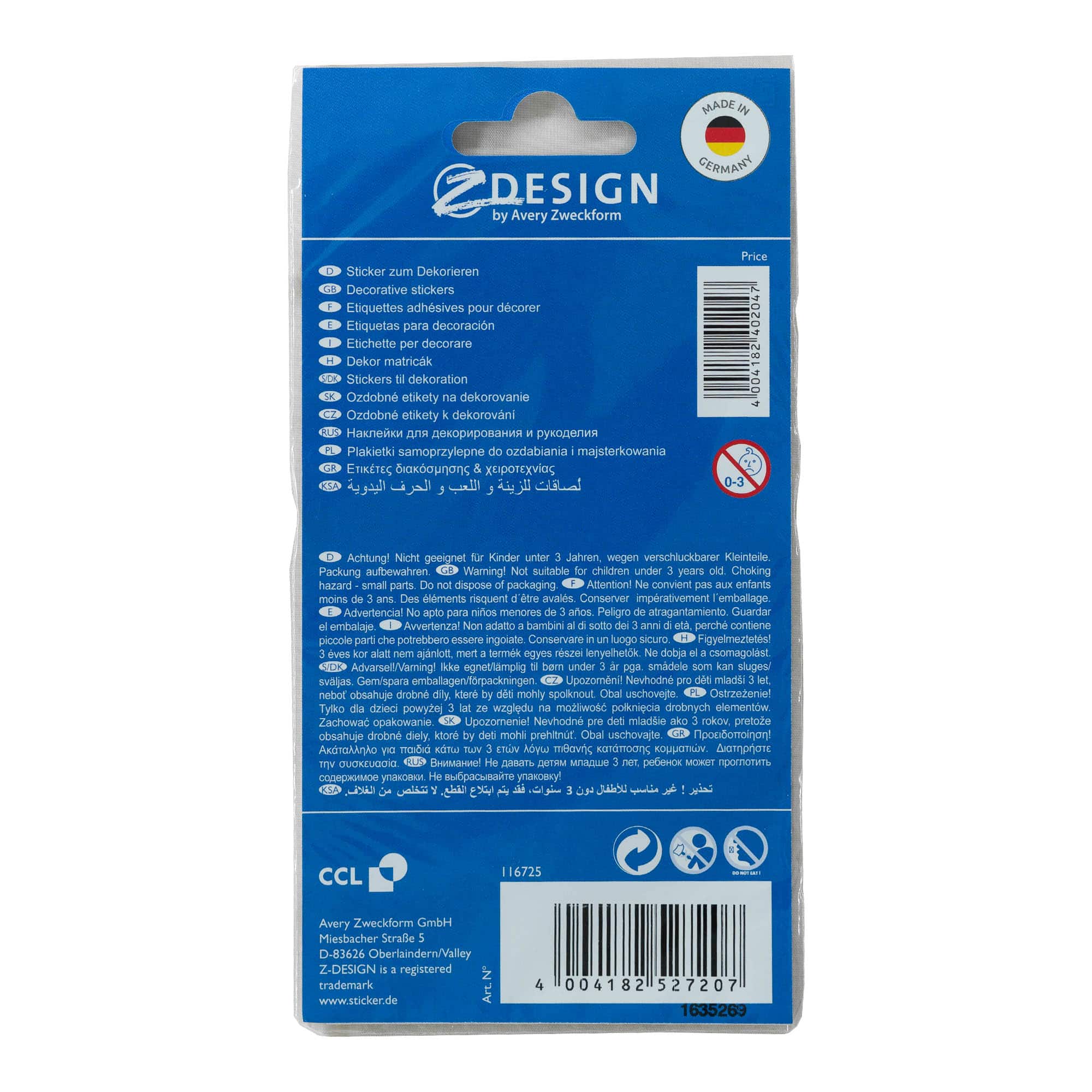 Αυτοκόλλητα Zweckform 'Χριστούγεννα', χάρτινα, χρυσά-ασημί