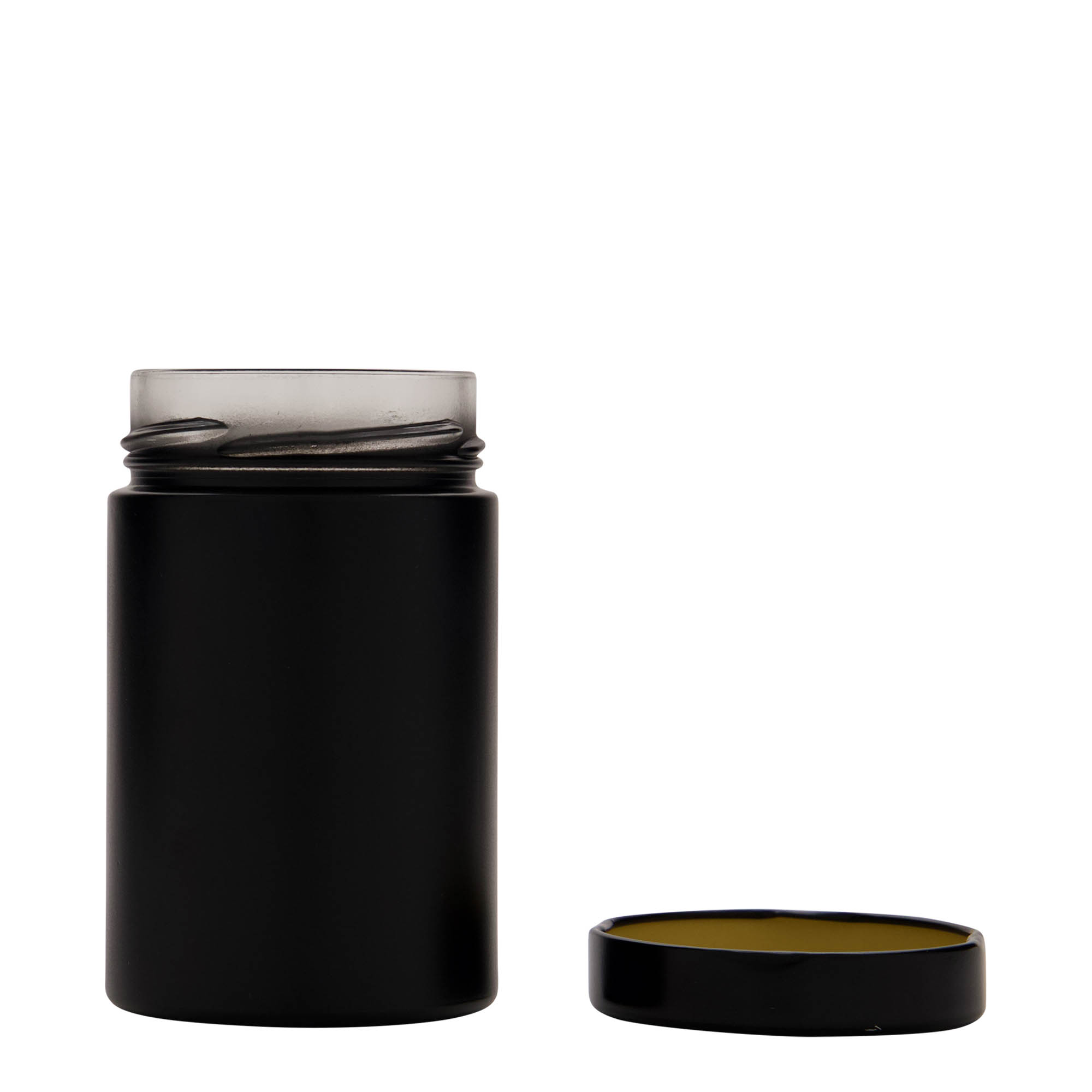 Στρογγυλό βάζο 'Aurora' 327 ml, μαύρο, στόμιο: deep twist-off (DTO 66) Στρογγυλό βάζο 'Aurora' 327 ml, μαύρο, στόμιο: deep twist-off (DTO 66)