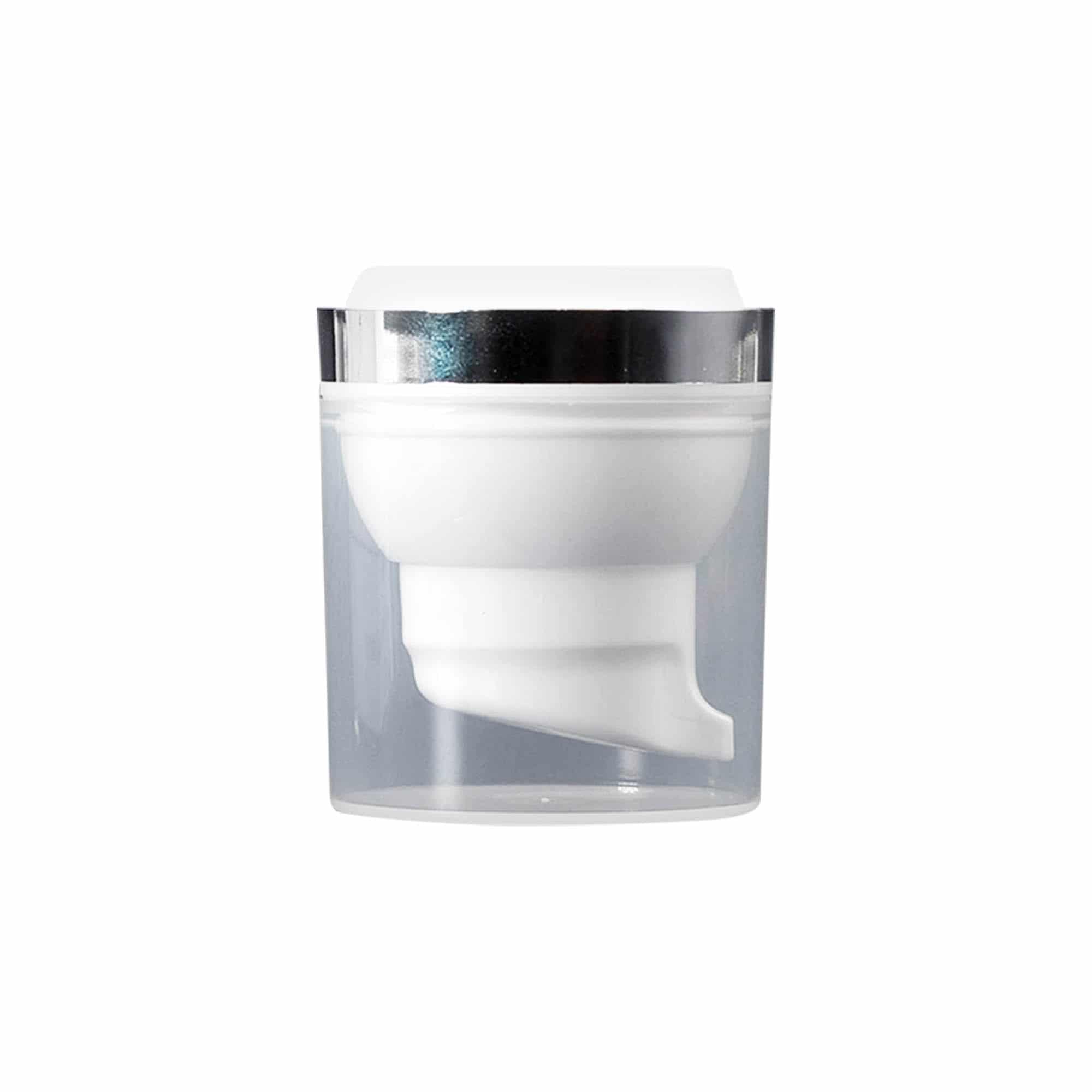 Κεφαλή αντλίας Airless Dispenser 'Mezzo', πλαστικό PP, λευκή