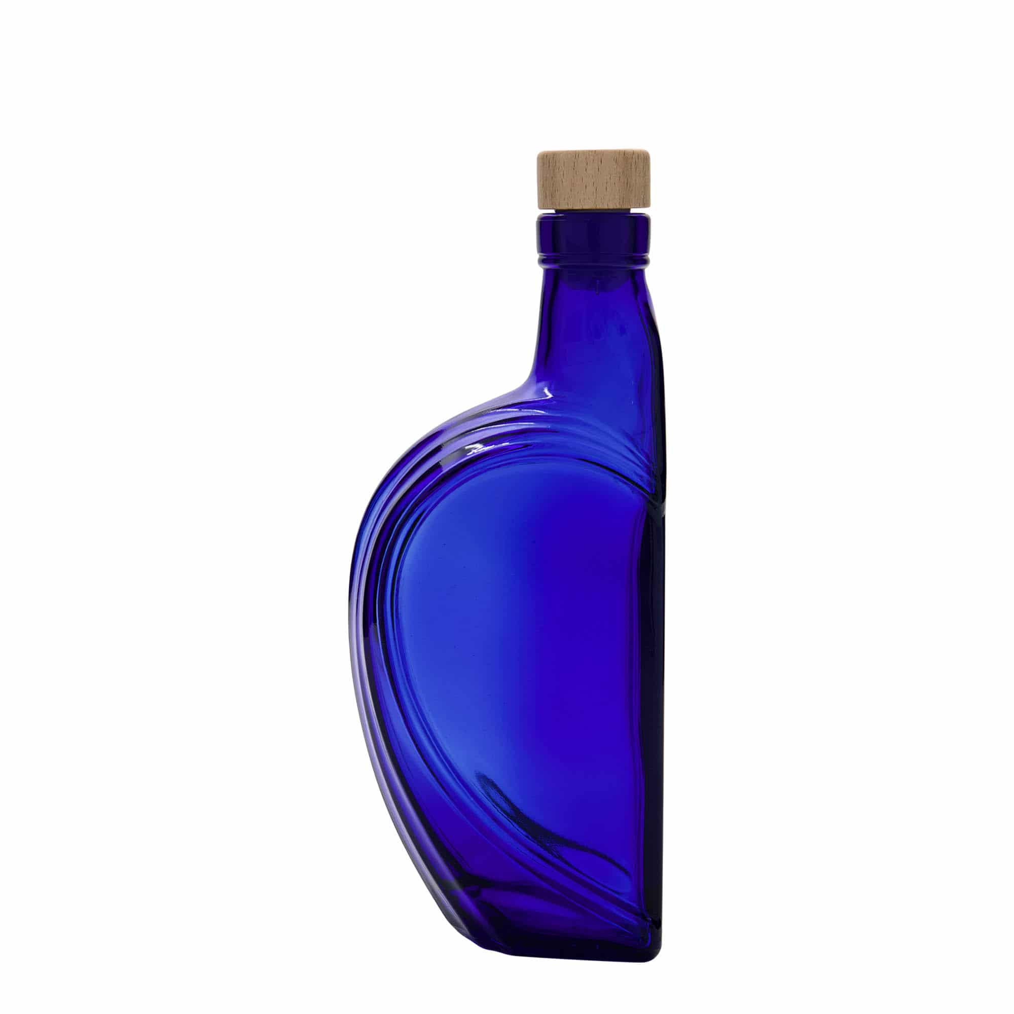 Γυάλινο μπουκάλι 'Sweethearts' 375 ml, ορθογώνιο, μπλε ρουά, στόμιο: φελλός