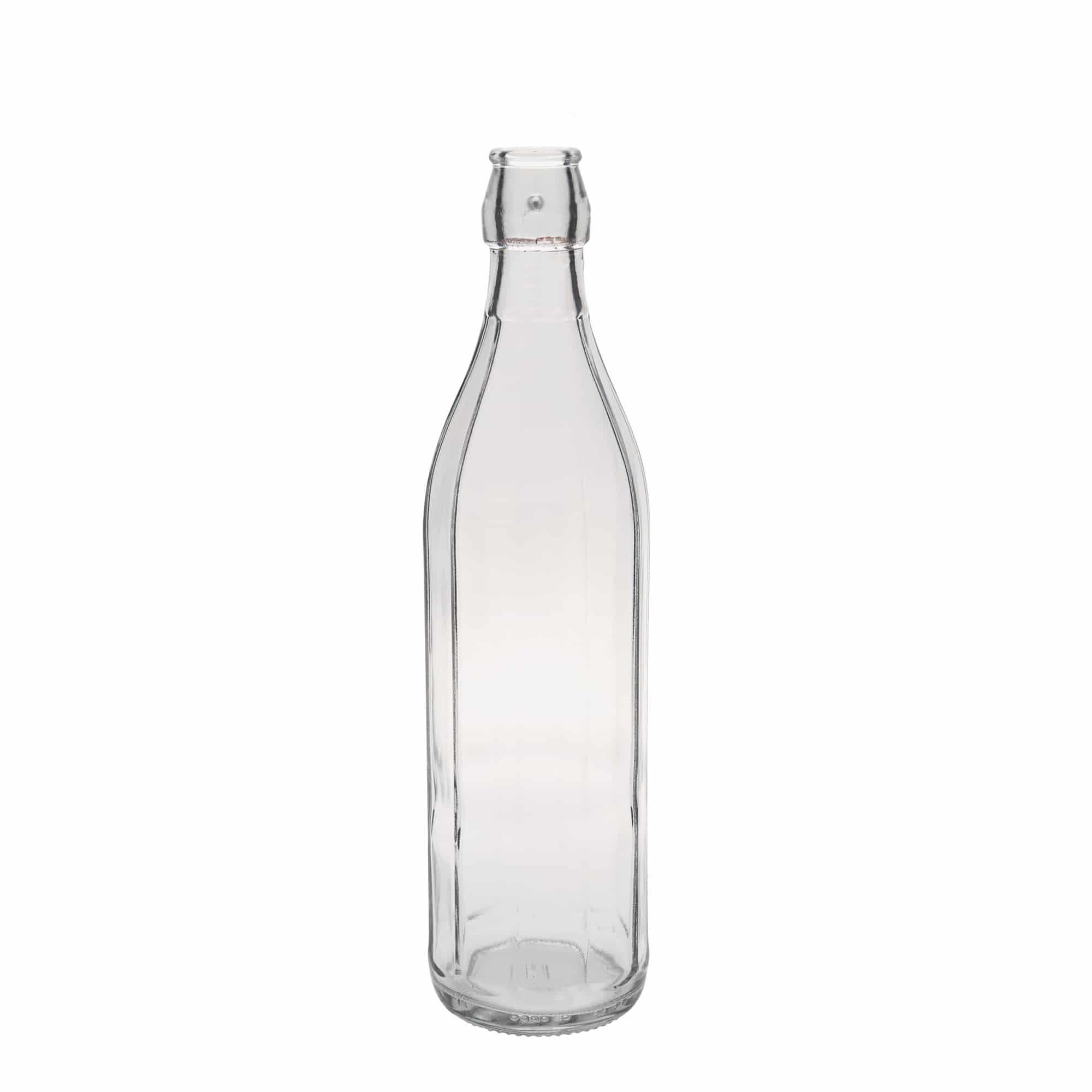 750 ml γυάλινο μπουκάλι 'Bravo', δεκαγωνικό, στόμιο: κλείσιμο με μεταλλικό κλιπ