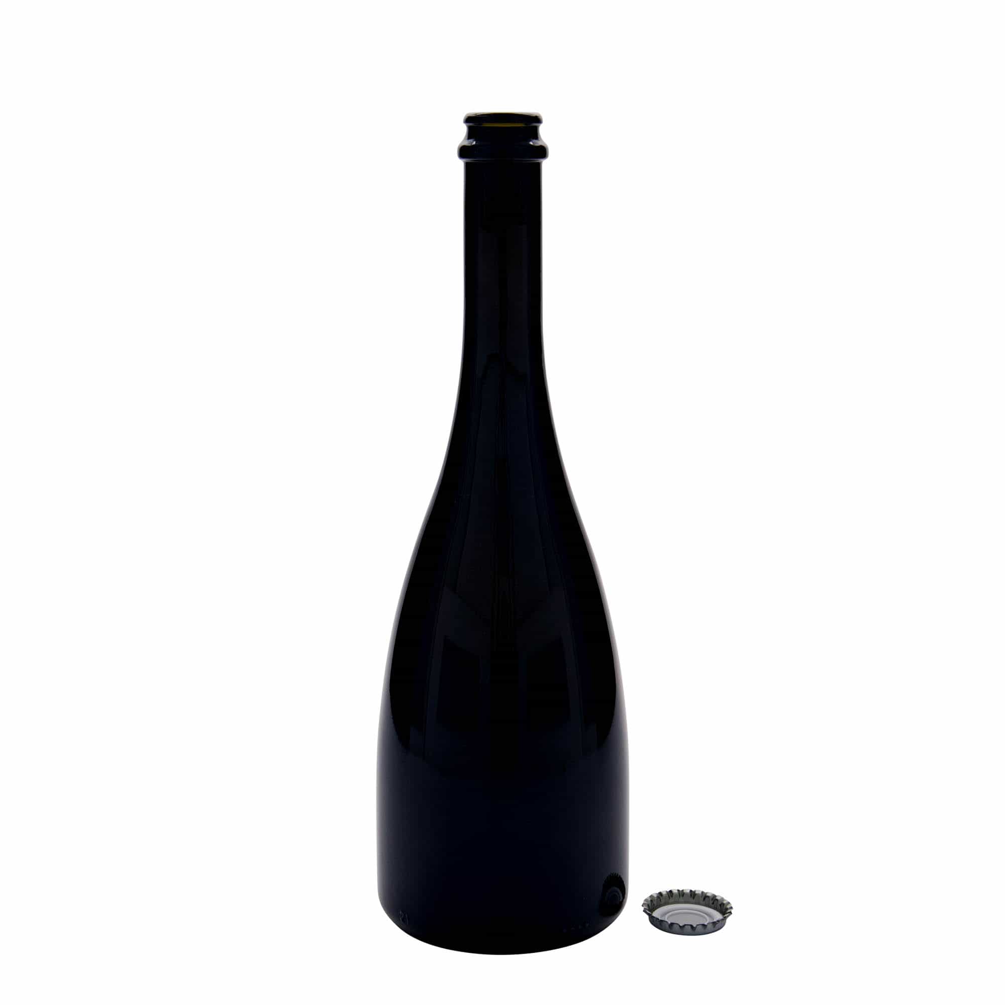 Μπουκάλι μπύρας/σαμπάνιας 'Tosca' 750 ml, γυάλινο, πράσινο αντικέ, στόμιο: μεταλλική τάπα