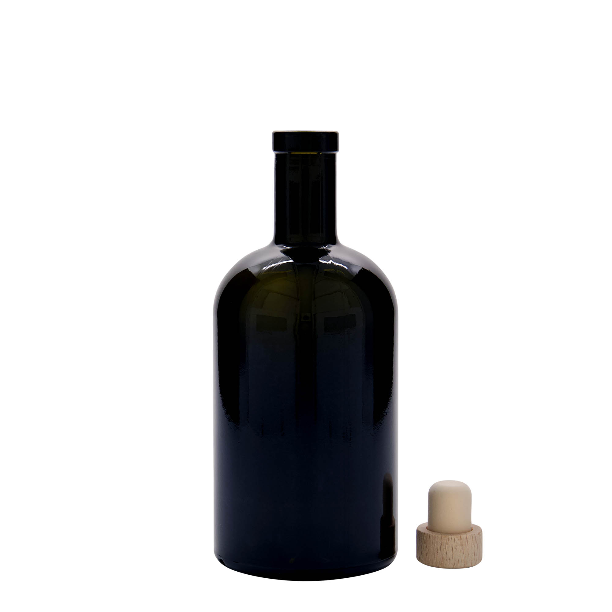 Γυάλινο μπουκάλι 'Farmacia' 500 ml, πράσινο αντικέ, στόμιο: φελλός Γυάλινο μπουκάλι 'Farmacia' 500 ml, πράσινο αντικέ, στόμιο: φελλός