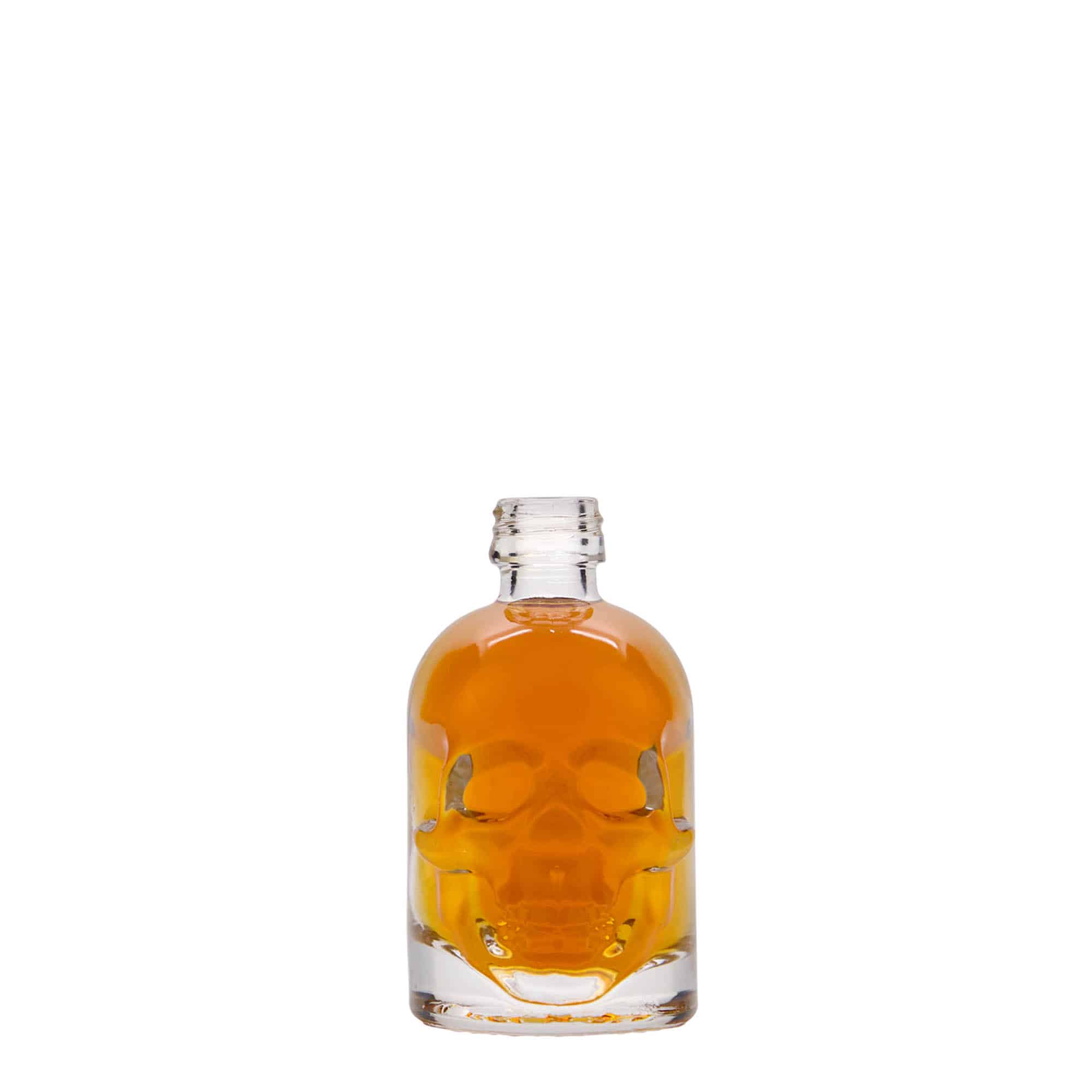 Γυάλινο μπουκάλι 'Νεκροκεφαλή' 50 ml, στόμιο: PP 18