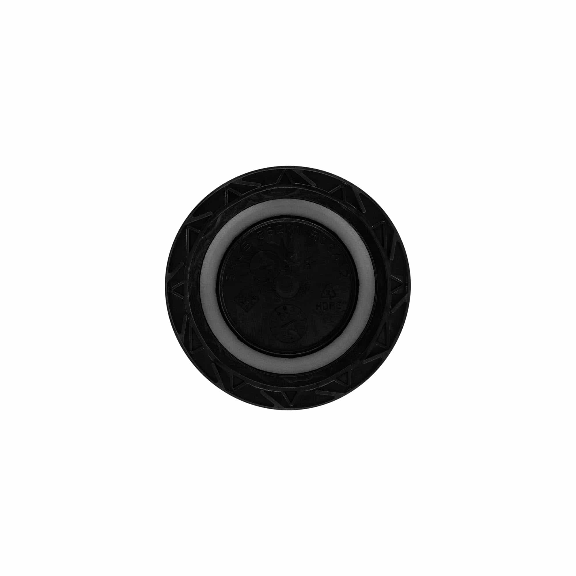 Βιδωτό πώμα, πλαστικό PP, μαύρο, για στόμιο: ND55 Βιδωτό πώμα, πλαστικό PP, μαύρο, για στόμιο: ND55