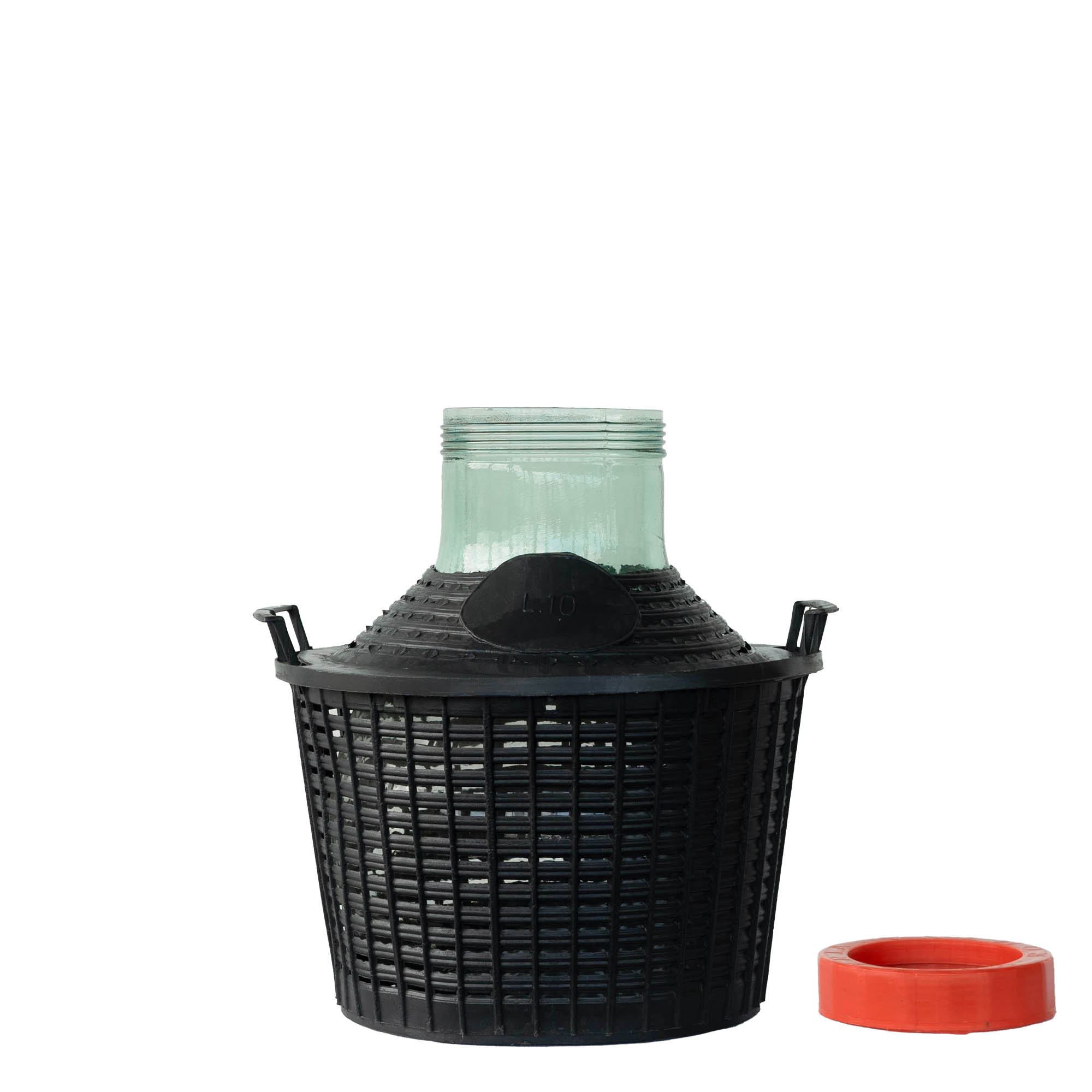 Νταμιτζάνα 10 l με φαρδύ λαιμό, γυάλινη, στόμιο: βιδωτό πώμα Νταμιτζάνα 10 l με φαρδύ λαιμό, γυάλινη, στόμιο: βιδωτό πώμα