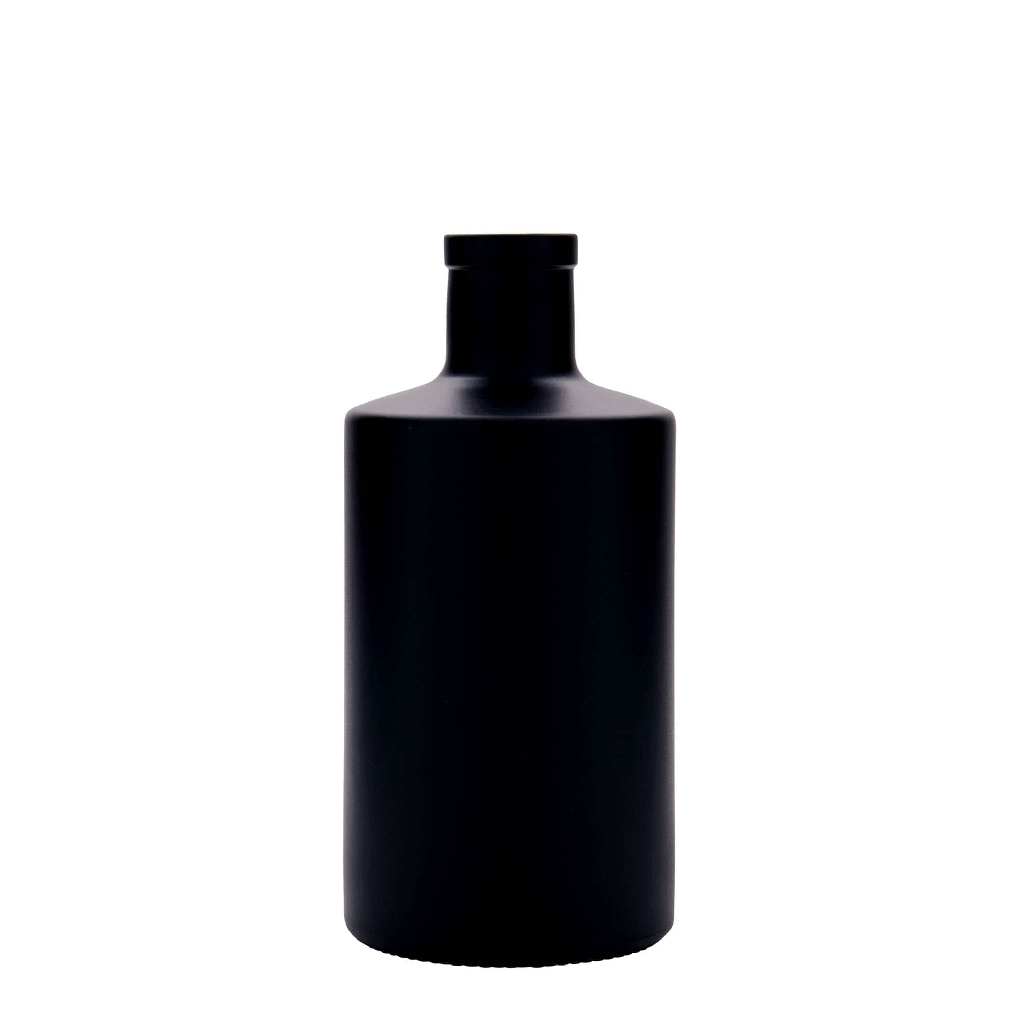 Γυάλινο μπουκάλι 'Caroline' 500 ml, μαύρο, στόμιο: φελλός Γυάλινο μπουκάλι 'Caroline' 500 ml, μαύρο, στόμιο: φελλός