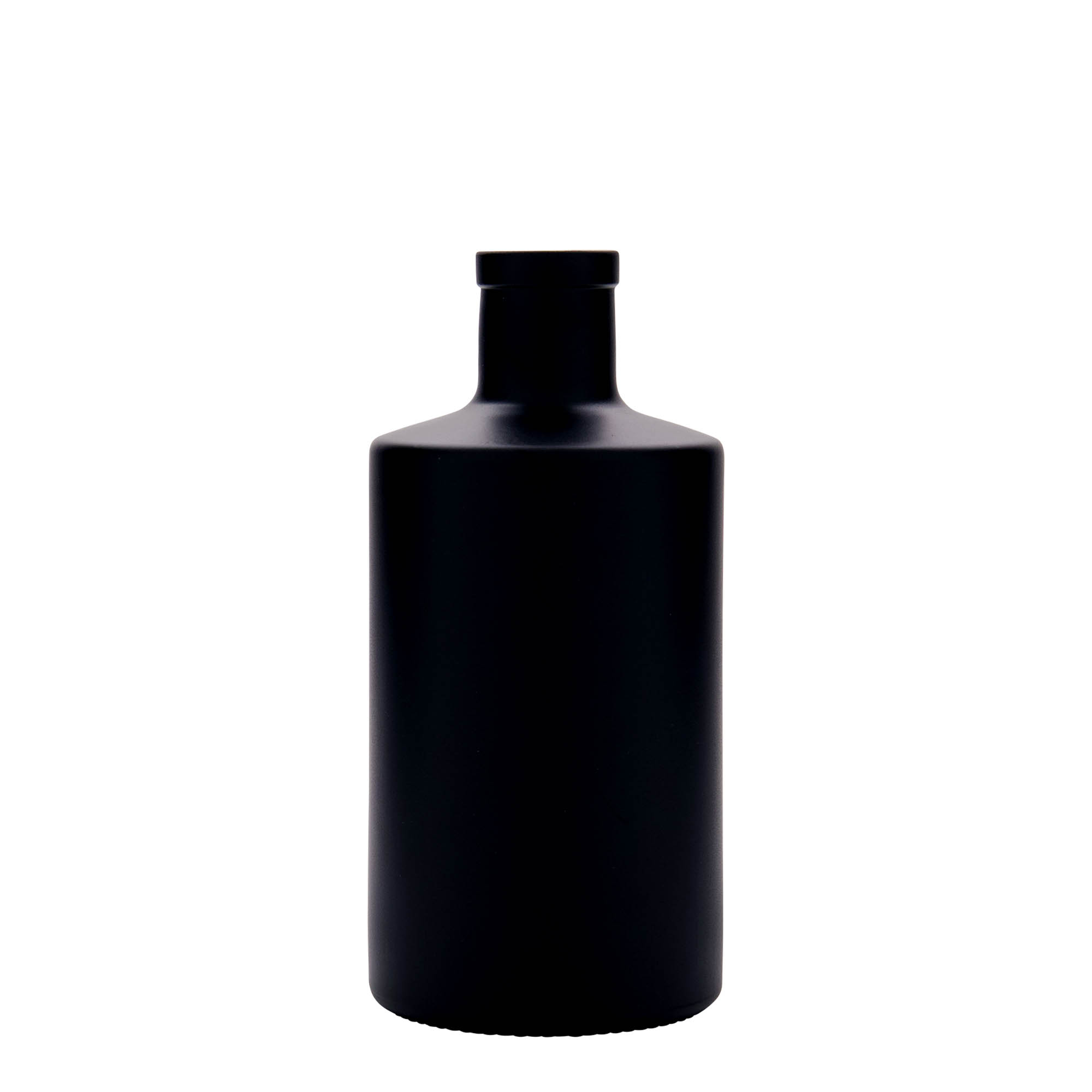 Γυάλινο μπουκάλι 'Caroline' 500 ml, μαύρο, στόμιο: φελλός