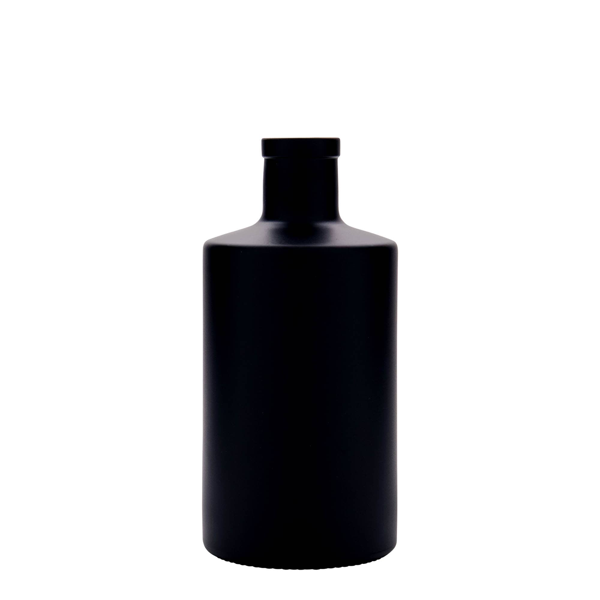 Γυάλινο μπουκάλι 'Caroline' 500 ml, μαύρο, στόμιο: φελλός
