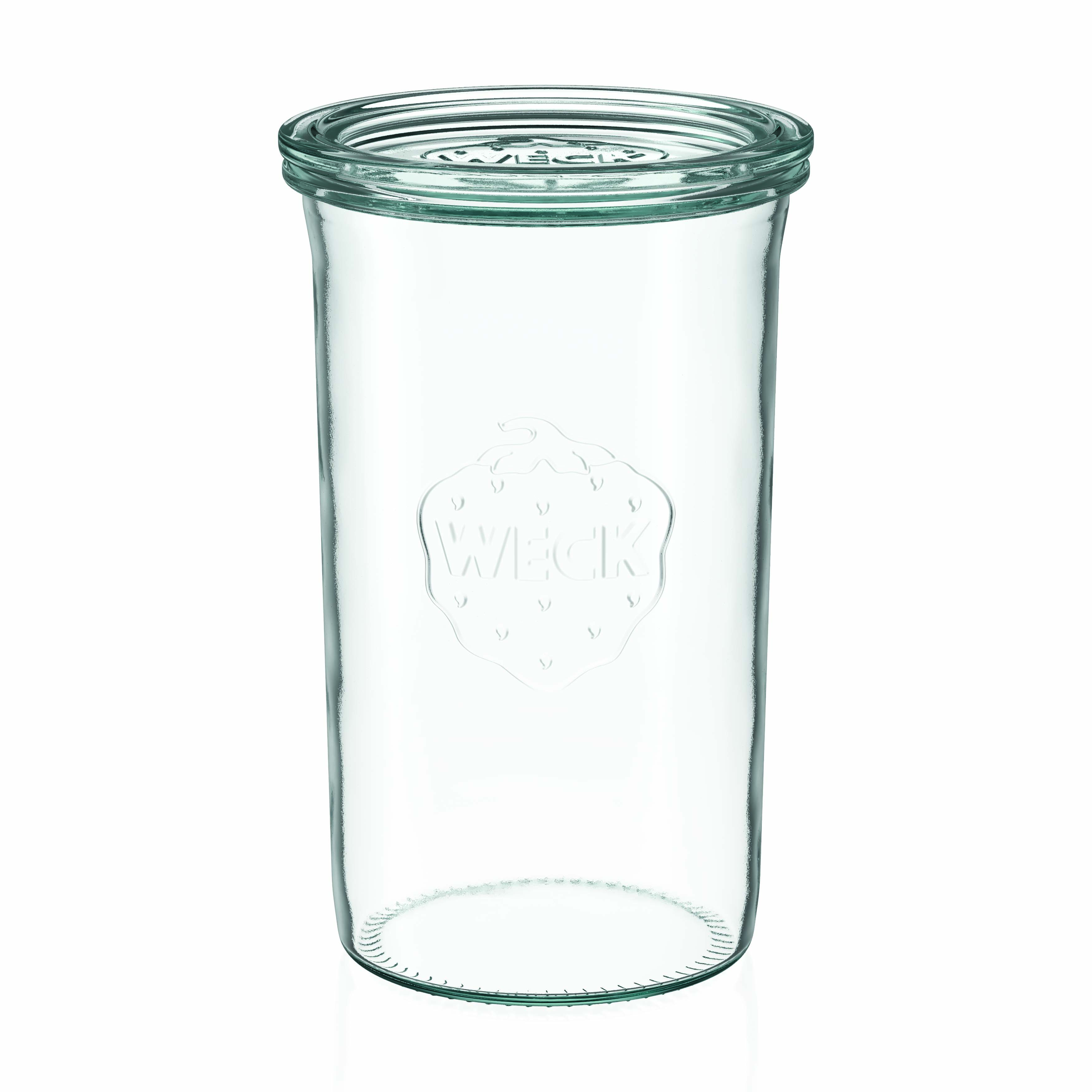 6x Κυλινδρικό βάζο WECK 1000 ml με γυάλινο καπάκι RR 100