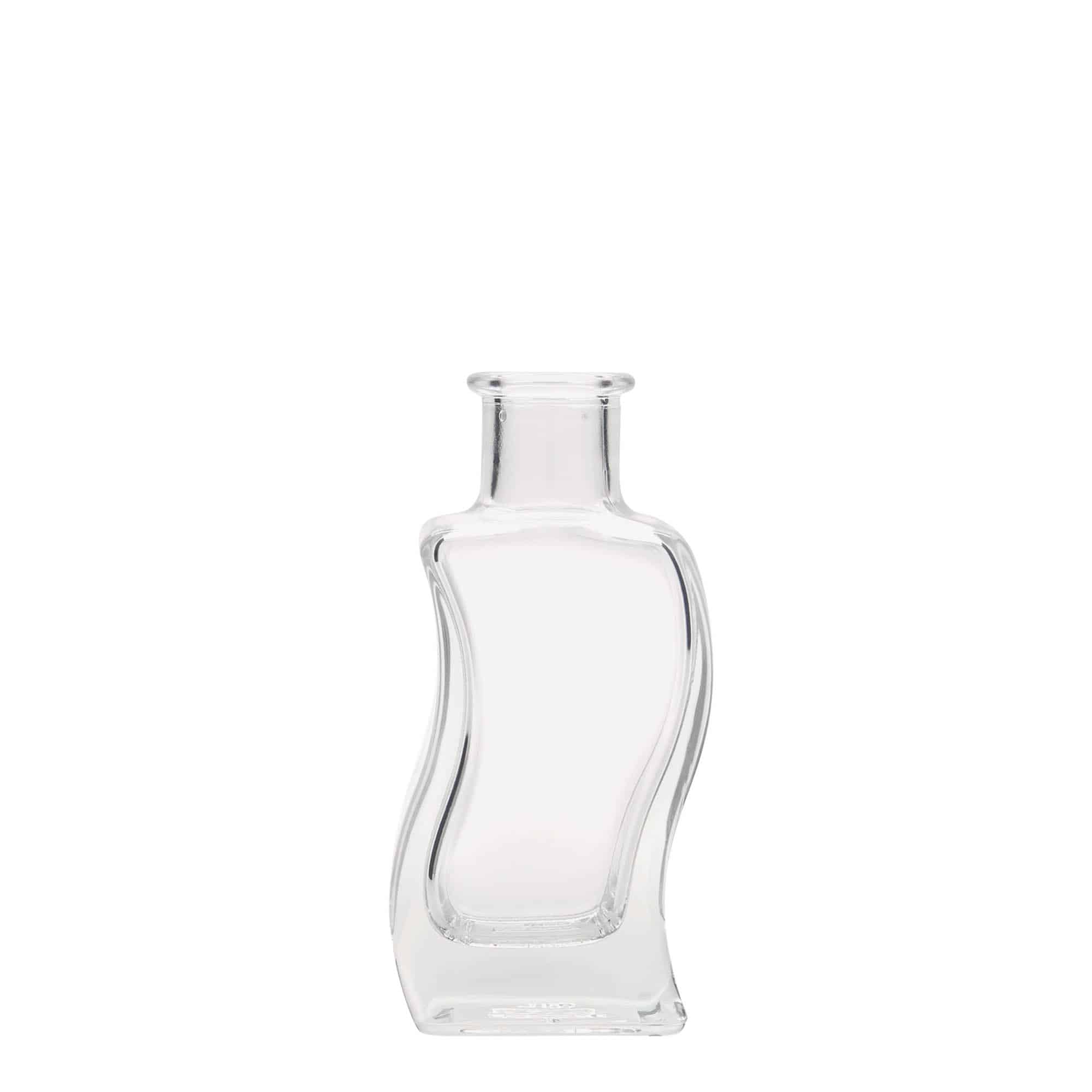 Γυάλινο μπουκάλι 'Κύμα' 100 ml, τετράγωνο, στόμιο: φελλός Γυάλινο μπουκάλι 'Κύμα' 100 ml, τετράγωνο, στόμιο: φελλός