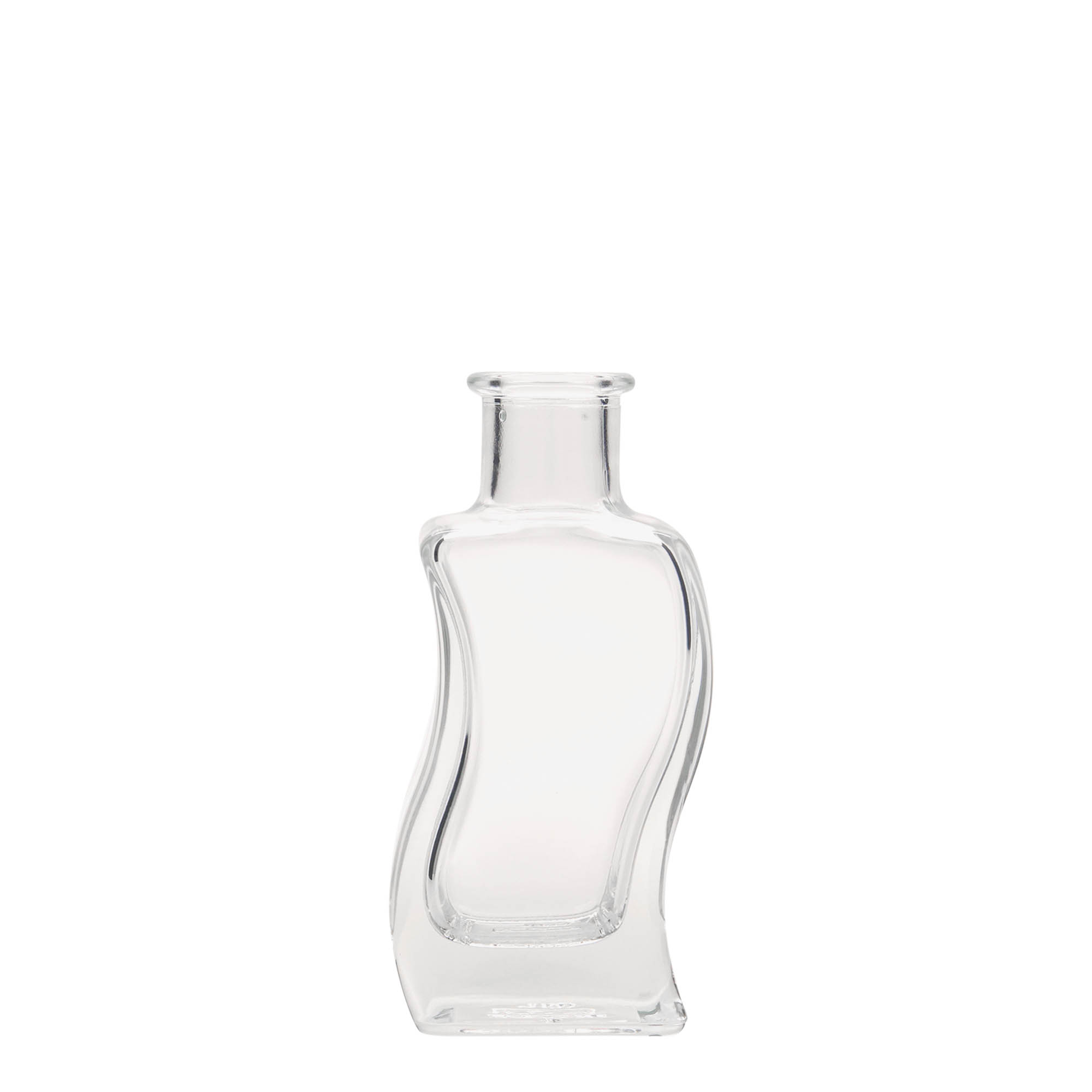 Γυάλινο μπουκάλι 'Κύμα' 100 ml, τετράγωνο, στόμιο: φελλός