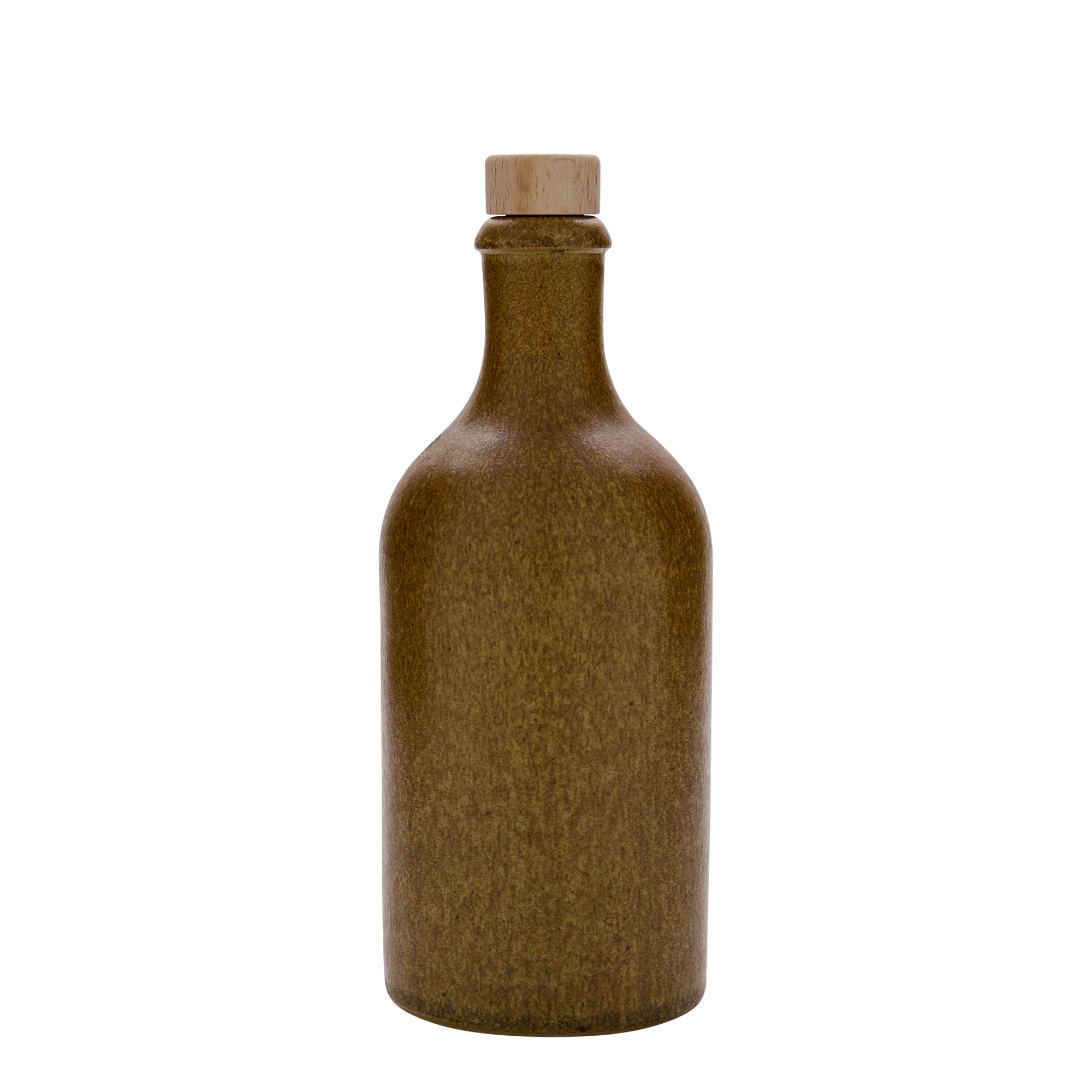 Κεραμικό μπουκάλι 500 ml, κεραμικό, καφέ κρυσταλλιζέ, στόμιο: φελλός