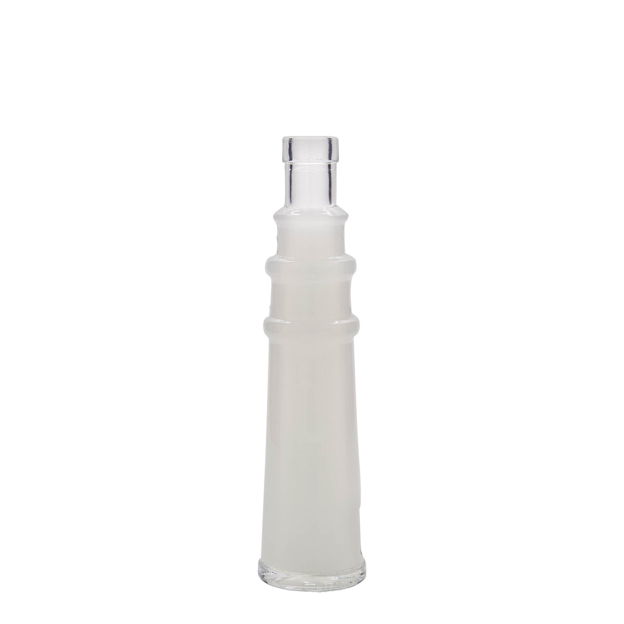 Γυάλινο μπουκάλι φαρμακείου 'Φάρος' 100 ml, στόμιο: φελλός Γυάλινο μπουκάλι φαρμακείου 'Φάρος' 100 ml, στόμιο: φελλός
