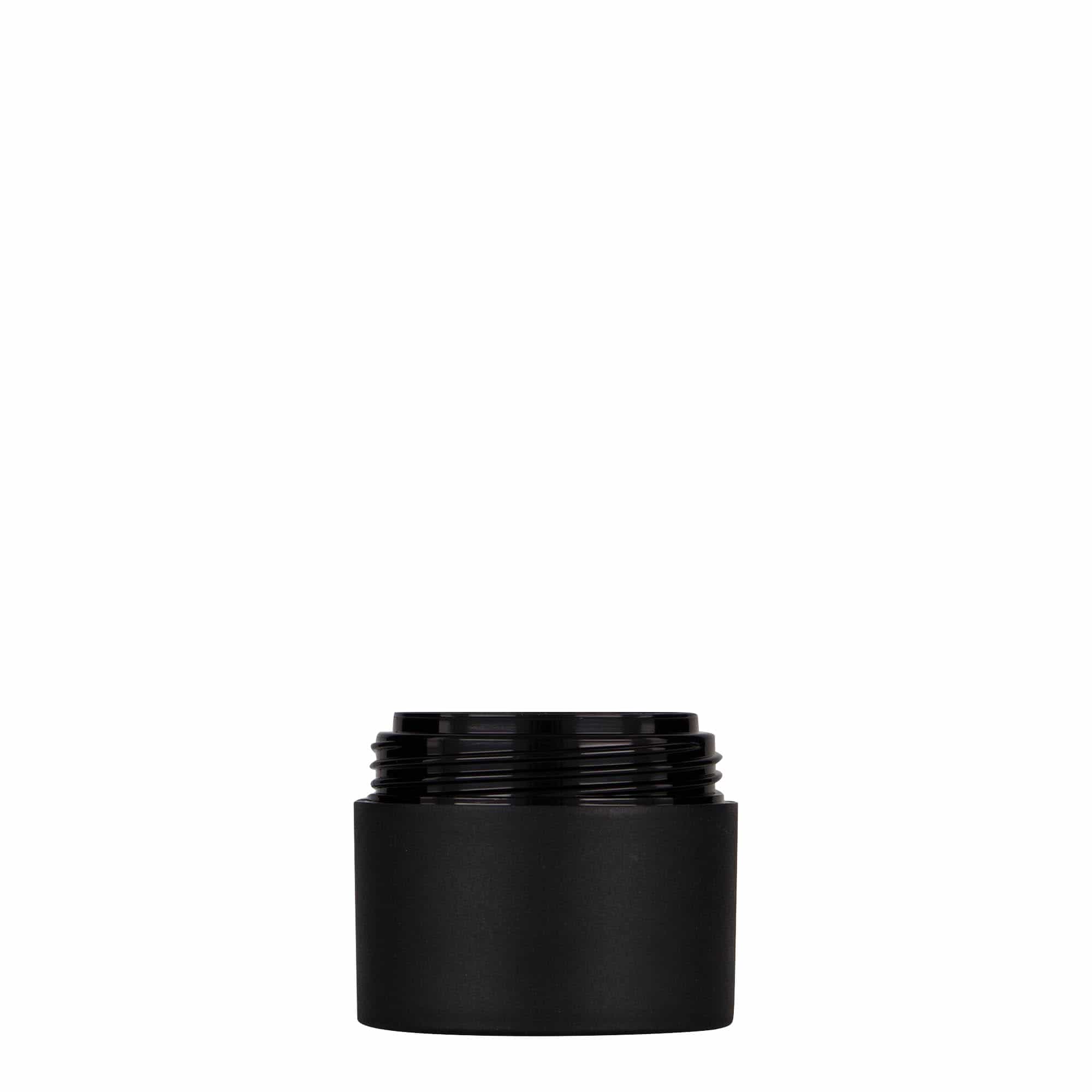 30 ml πλαστικό δοχείο 'Antonella', PP, μαύρο, στόμιο: βιδωτό καπάκι