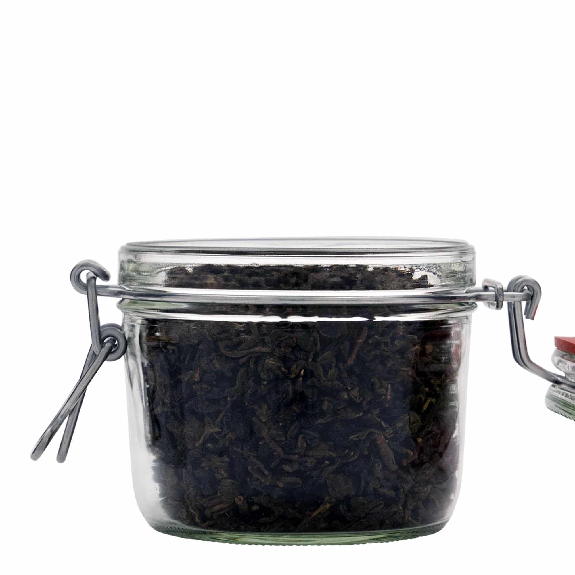 Βάζο με καπάκι με κλιπ με επίπεδο στόμιο 400 ml, στόμιο: καπάκι με κλιπ