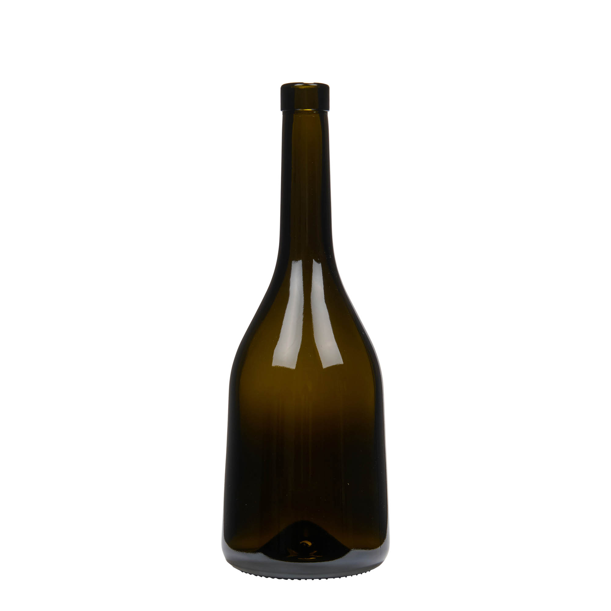 Γυάλινο μπουκάλι 'Rustica' 750 ml, πράσινο αντικέ, στόμιο: φελλός