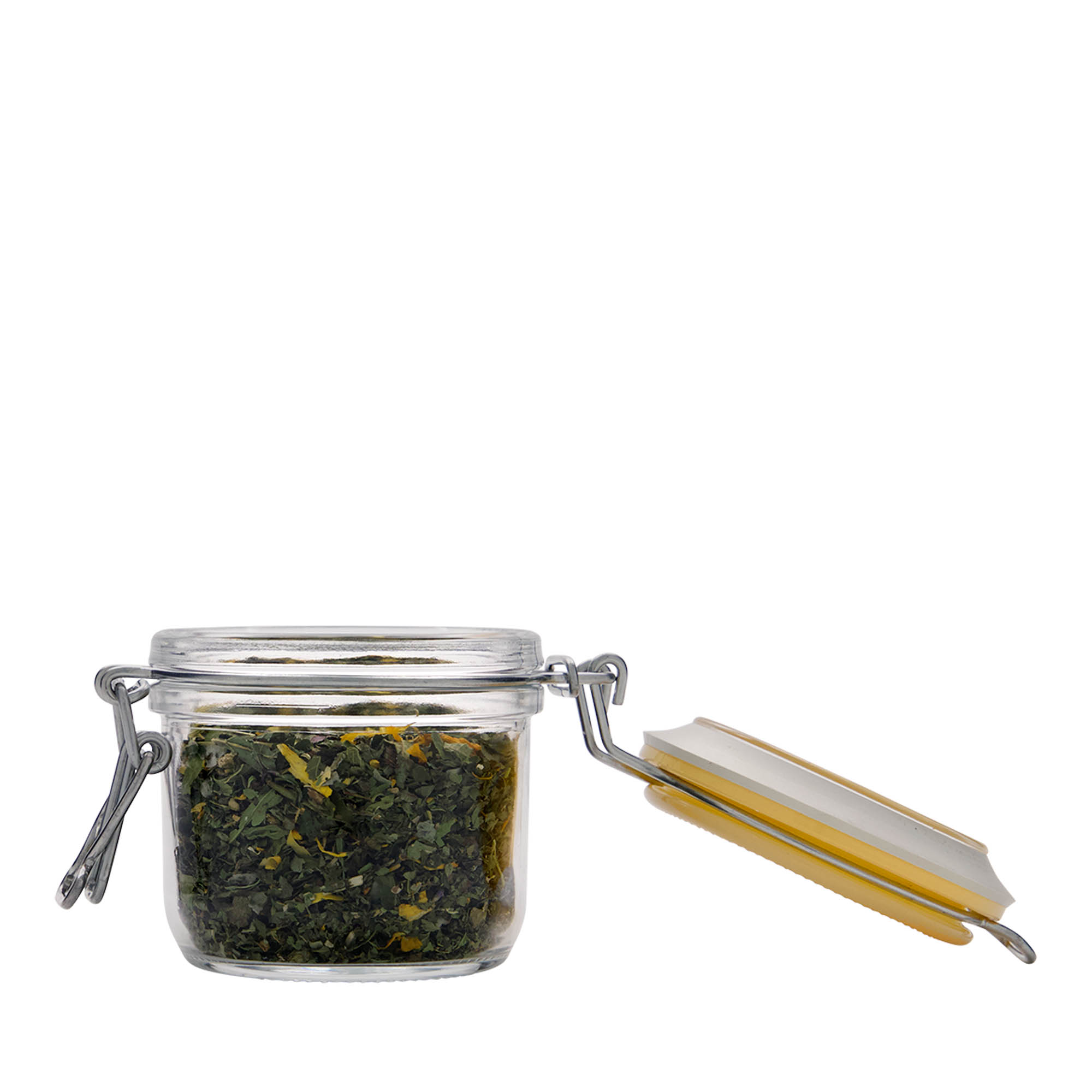 Βάζο με καπάκι με κλιπ 'Fido' 200 ml, κίτρινο, στόμιο: καπάκι με κλιπ Βάζο με καπάκι με κλιπ 'Fido' 200 ml, κίτρινο, στόμιο: καπάκι με κλιπ