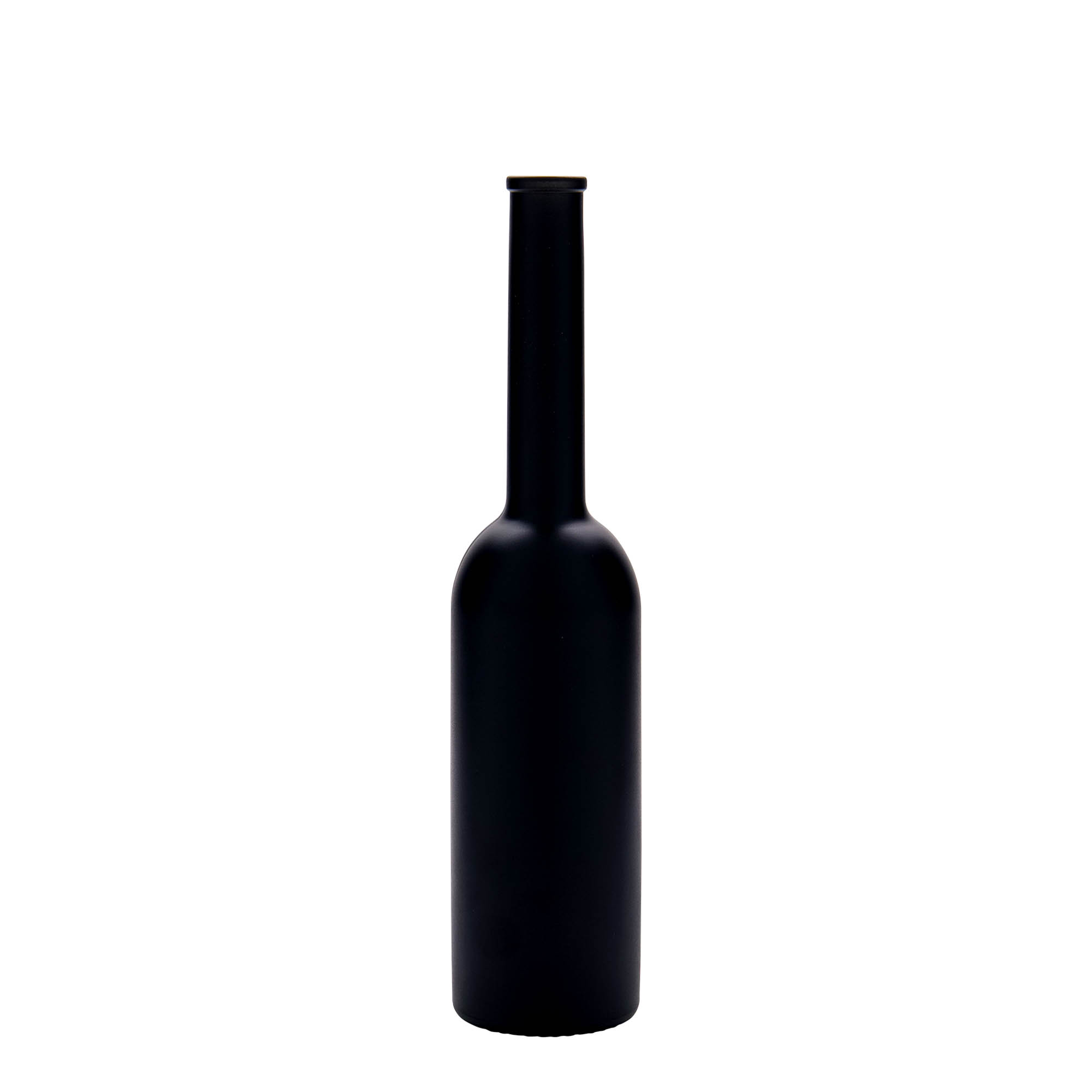 Γυάλινο μπουκάλι 'Opera' 200 ml, μαύρο, στόμιο: φελλός