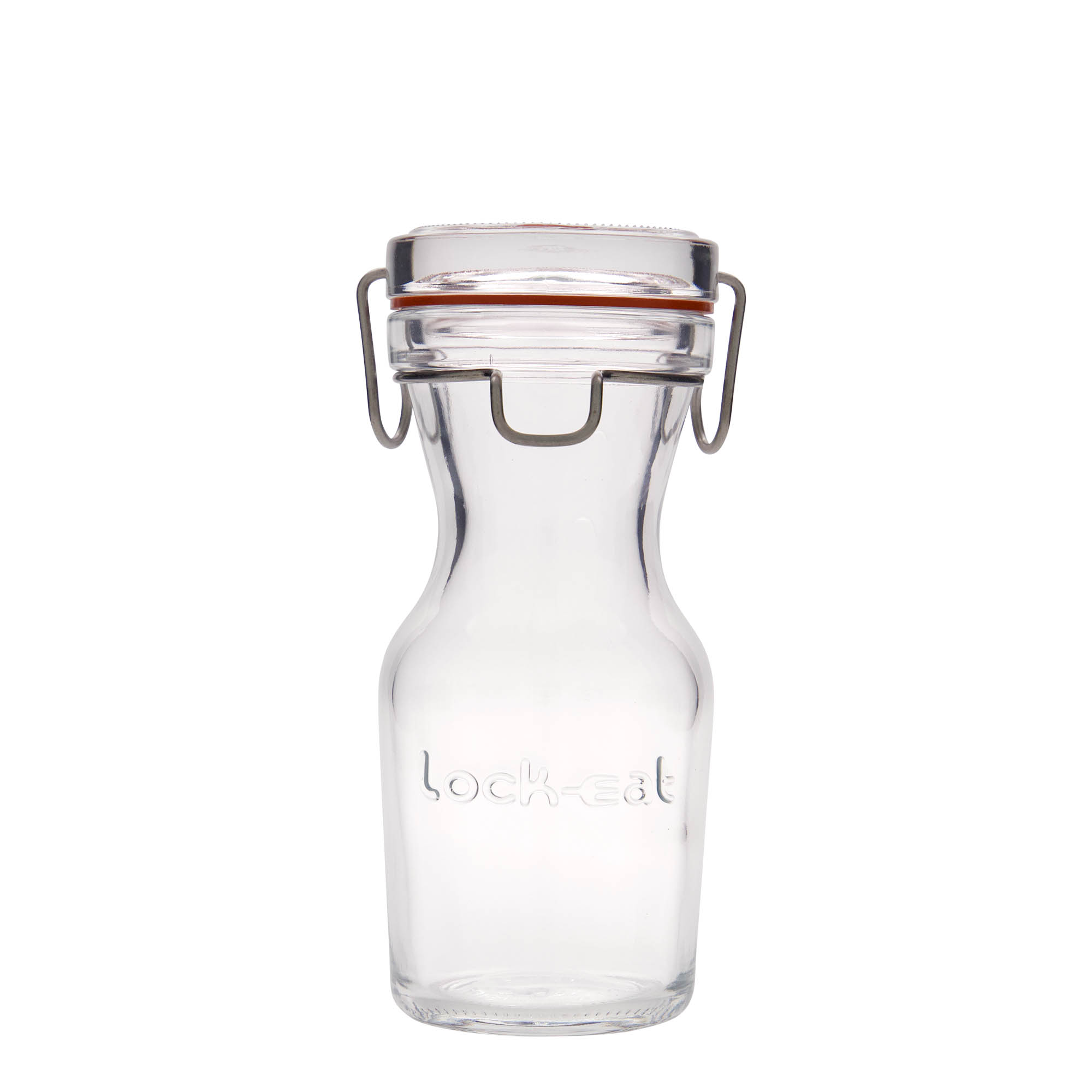 Γυάλινη καράφα 'Lock-Eat' 250 ml, στόμιο: καπάκι με κλιπ