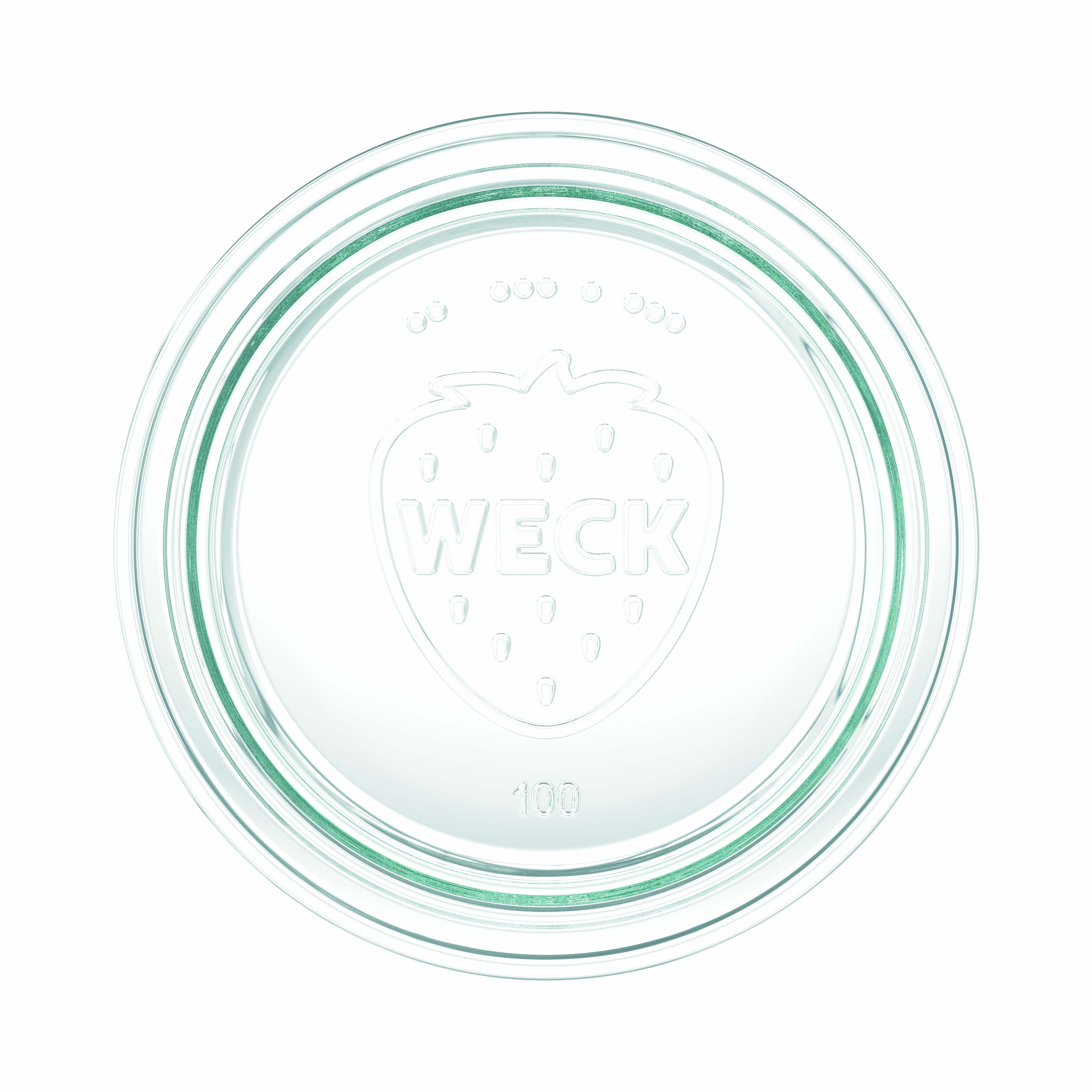 6x Κυλινδρικό βάζο WECK 1000 ml με γυάλινο καπάκι RR 100
