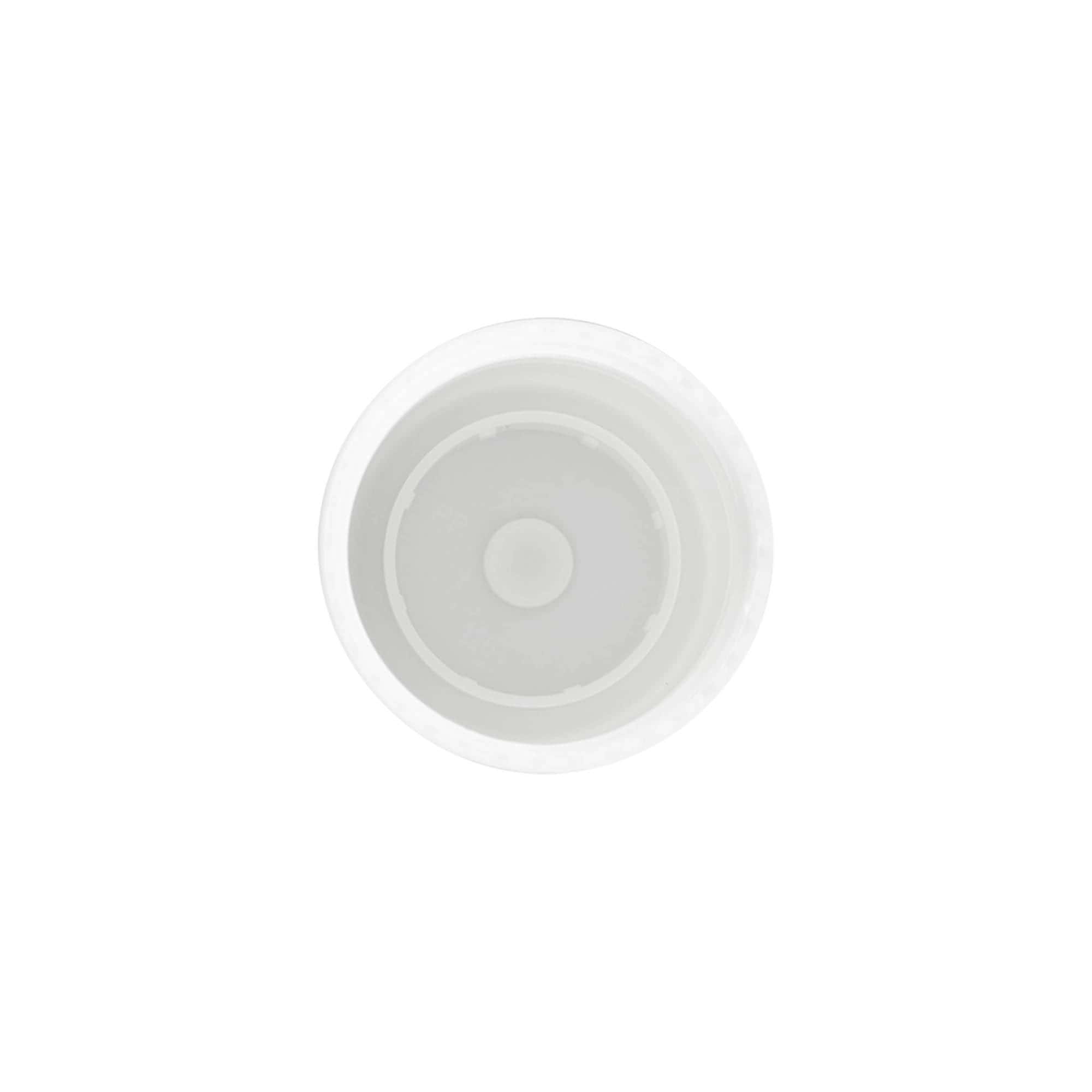 Καπάκι για μπουκάλι roll-on 50 ml, πλαστικό PP, λευκό, για στόμιο: βιδωτό πώμα Καπάκι για μπουκάλι roll-on 50 ml, πλαστικό PP, λευκό, για στόμιο: βιδωτό πώμα