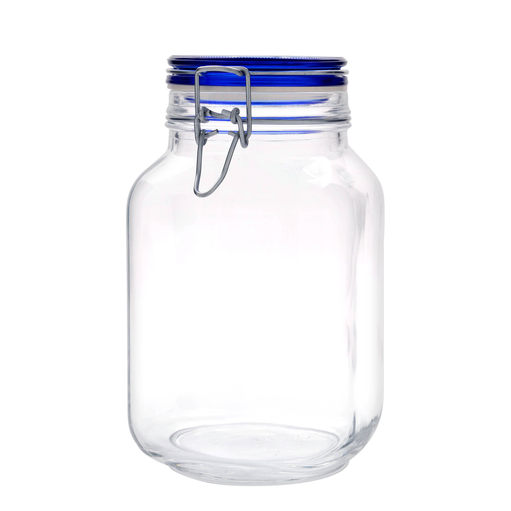 Βάζο με καπάκι με κλιπ 'Fido' Blue Top 2.000 ml, τετράγωνο, στόμιο: καπάκι με κλιπ