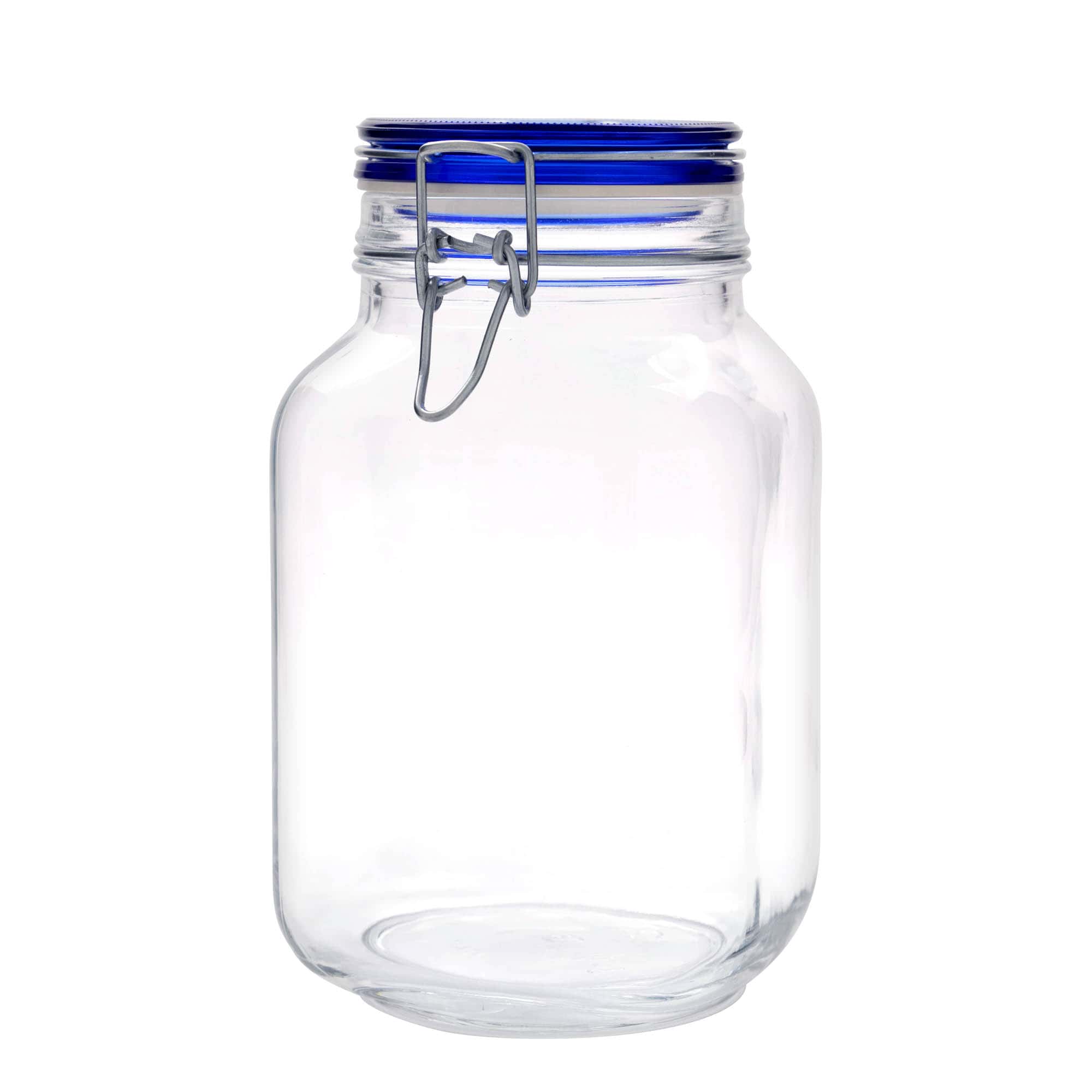 Βάζο με καπάκι με κλιπ 'Fido' Blue Top 2.000 ml, τετράγωνο, στόμιο: καπάκι με κλιπ