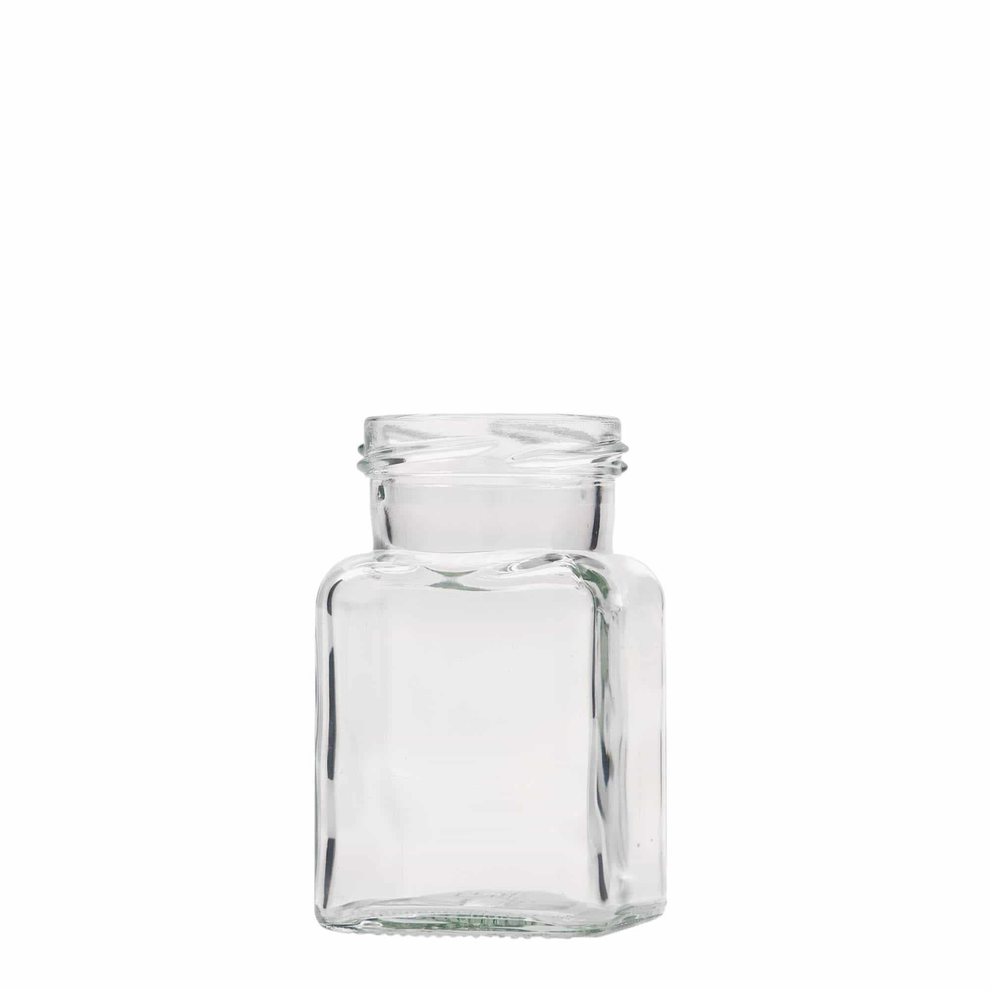 150 ml τετράγωνο γυάλινο βάζο, στόμιο: Twist-Off (TO 53)