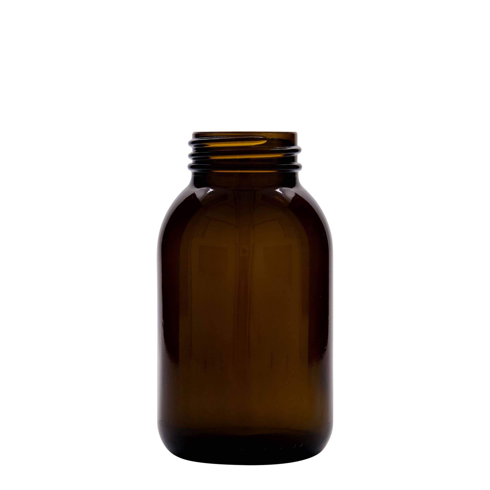 500 ml γυάλινο βάζο με φαρδύ λαιμό, καφέ, στόμιο: DIN 55