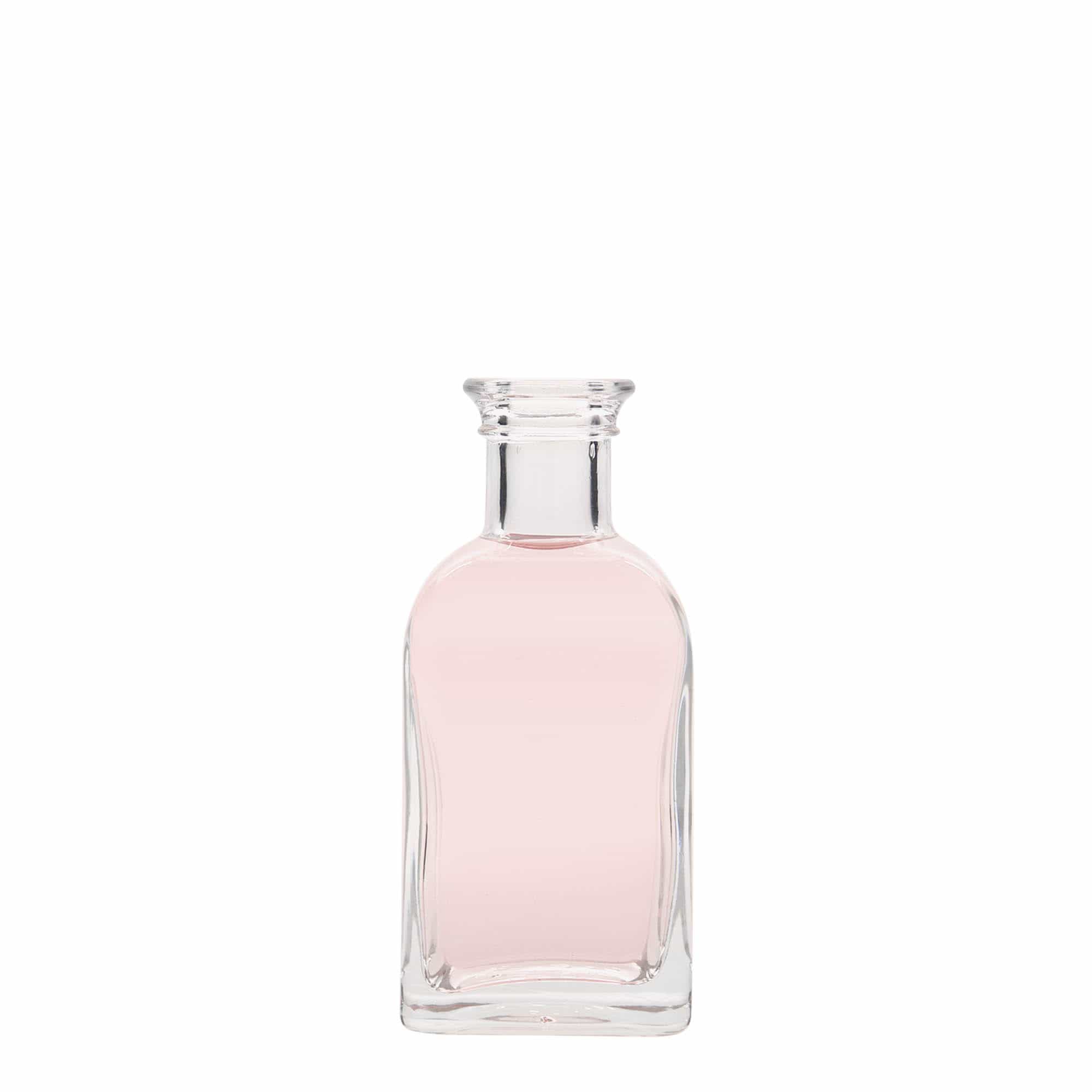 100 ml γυάλινο μπουκάλι Apotheker Carré, τετράγωνο, στόμιο: φελλός