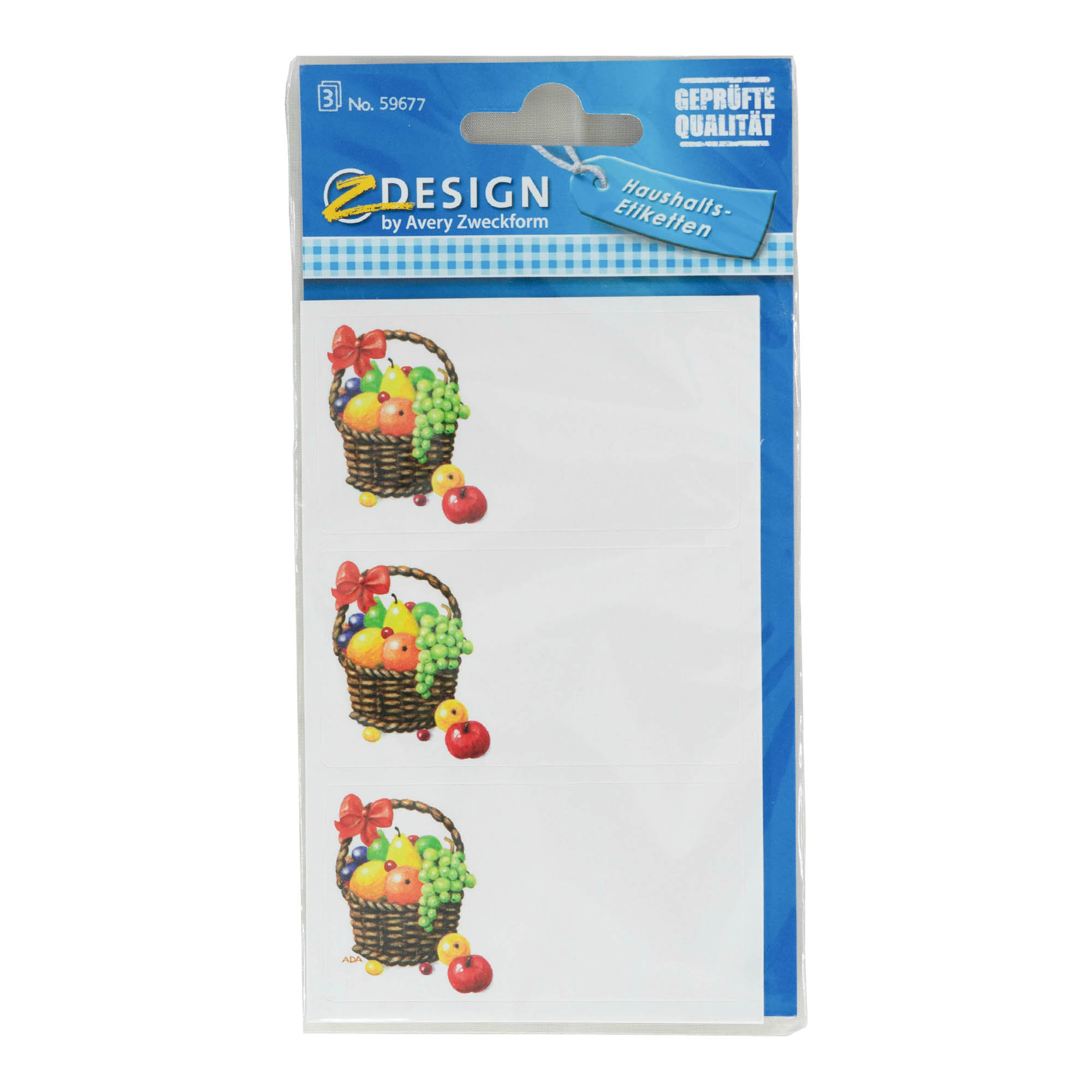 Ετικέτες Zweckform 'Καλάθι με φρούτα', ορθογώνιες, χάρτινες, πολύχρωμες Ετικέτες Zweckform 'Καλάθι με φρούτα', ορθογώνιες, χάρτινες, πολύχρωμες