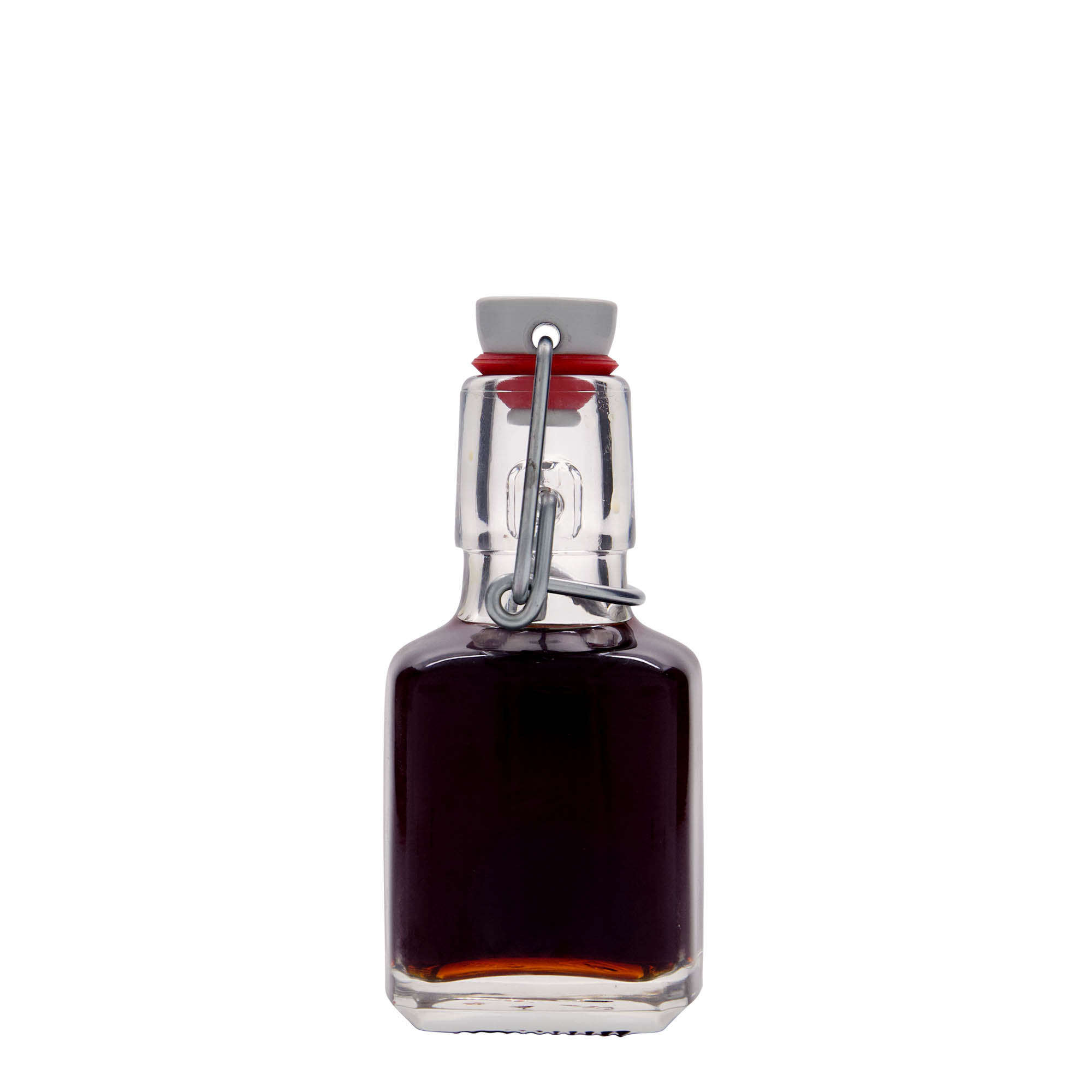 Γυάλινο μπουκάλι 'Kubica' 100 ml, τετράγωνο, στόμιο: μηχανικό πώμα