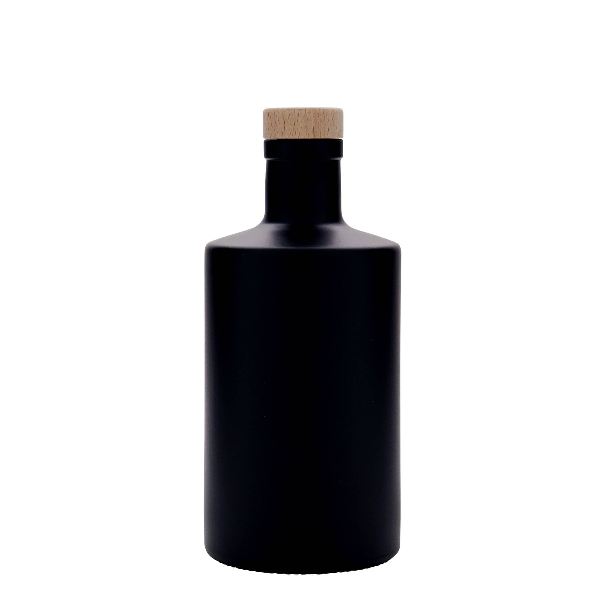 Γυάλινο μπουκάλι 'Caroline' 500 ml, μαύρο, στόμιο: φελλός Γυάλινο μπουκάλι 'Caroline' 500 ml, μαύρο, στόμιο: φελλός