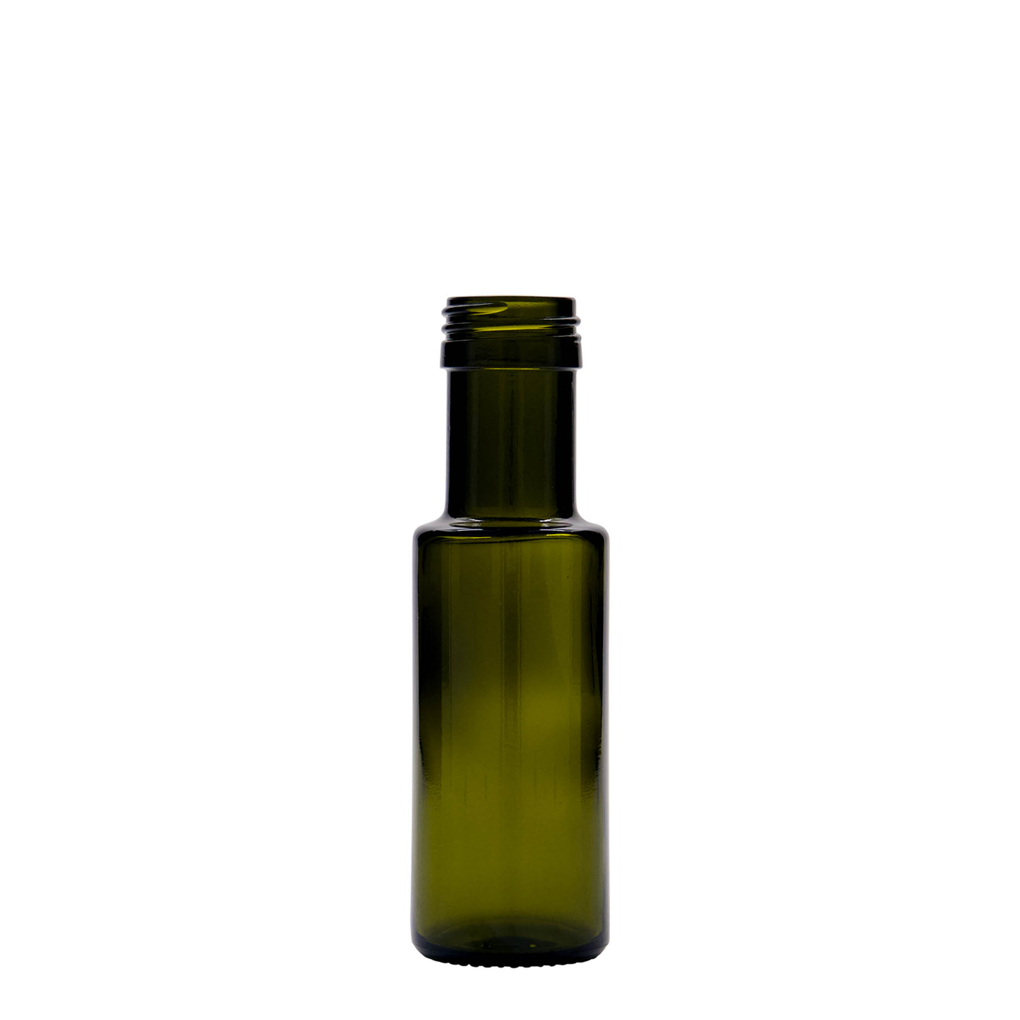 Γυάλινο μπουκάλι 'Dorica' 100 ml, πράσινο αντικέ, στόμιο: PP 31,5