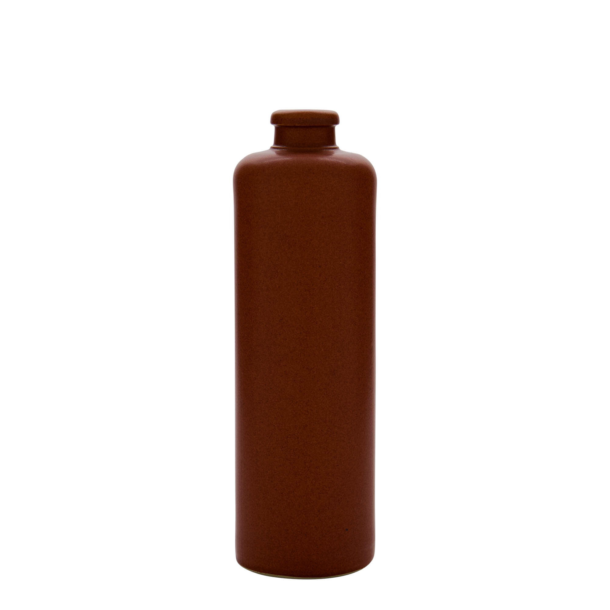 Κεραμικό μπουκάλι 500 ml, κεραμικό, κόκκινο-καφέ, στόμιο: φελλός