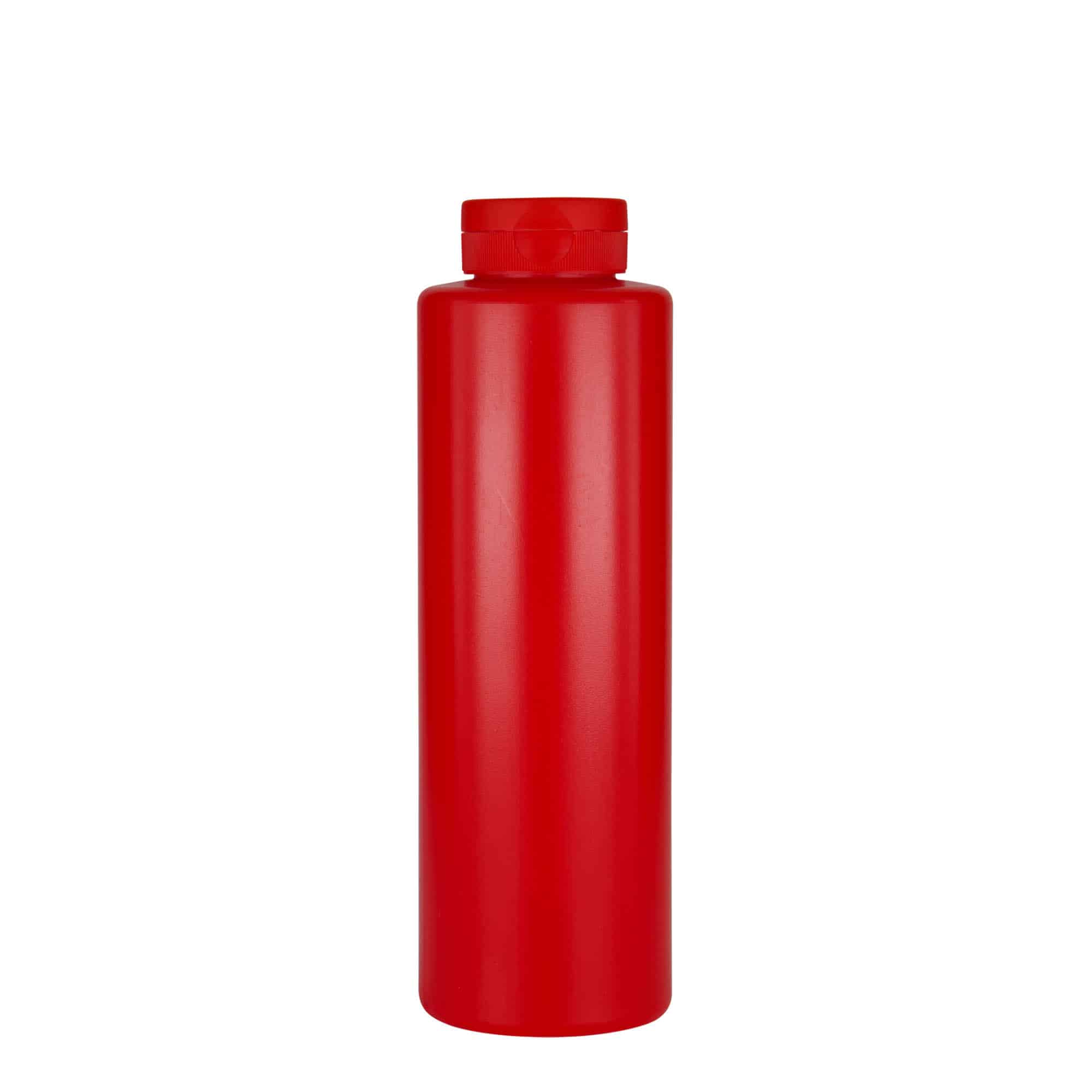 Μπουκάλι για σως 500 ml, πλαστικό LDPE, κόκκινο, στόμιο: GPI 38/400