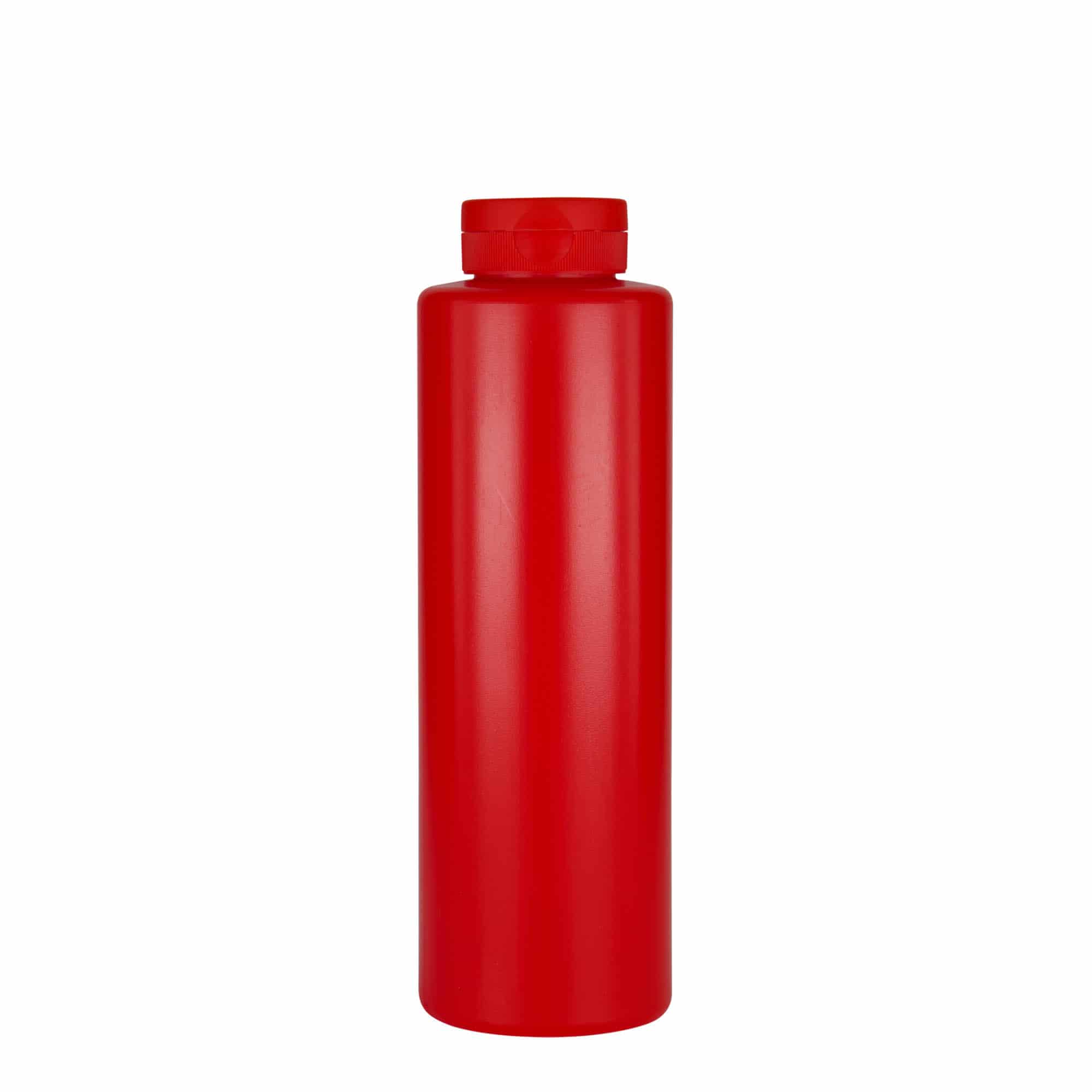 Μπουκάλι για σως 500 ml, πλαστικό LDPE, κόκκινο, στόμιο: GPI 38/400