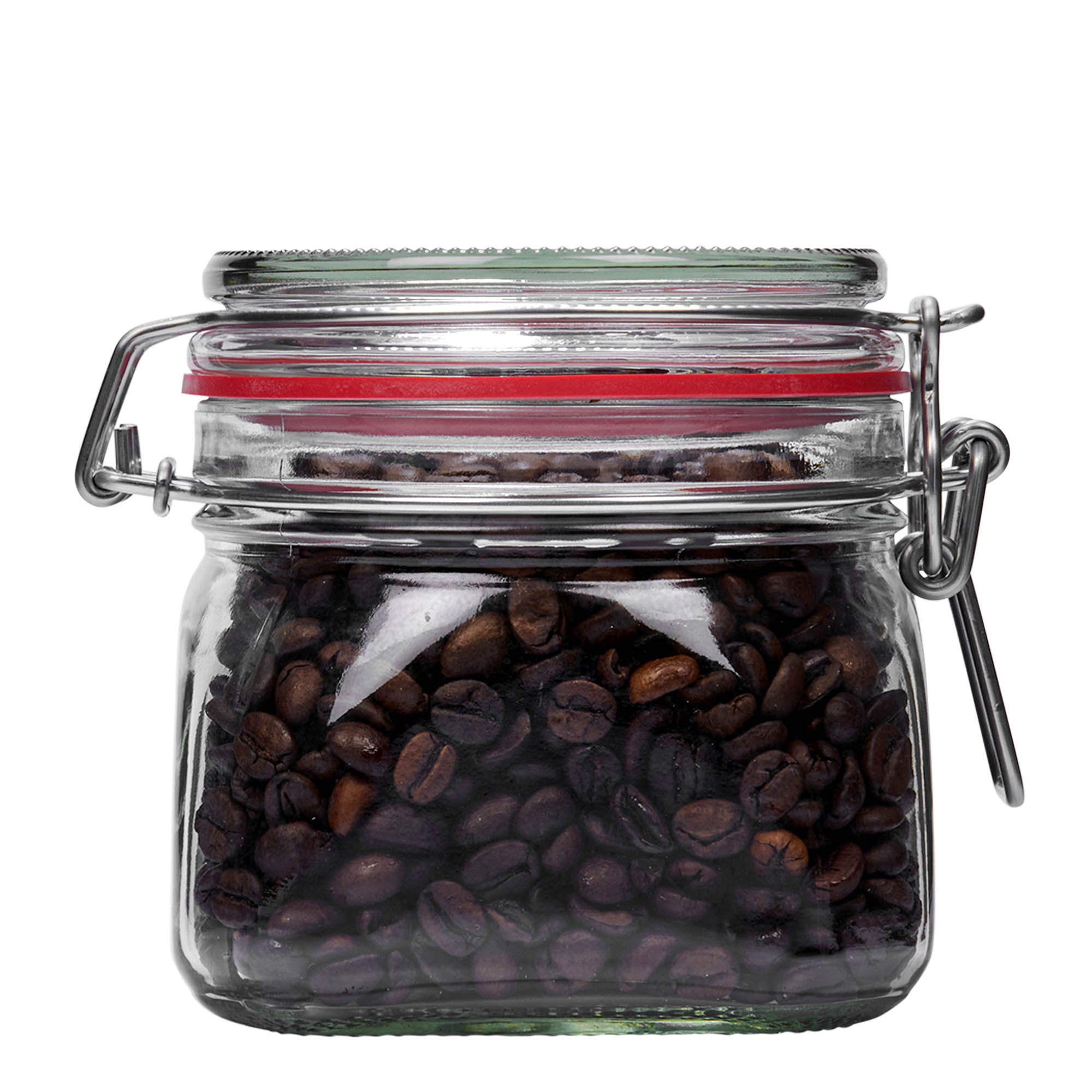 Βάζο με καπάκι με κλιπ 550 ml, τετράγωνο, στόμιο: καπάκι με κλιπ