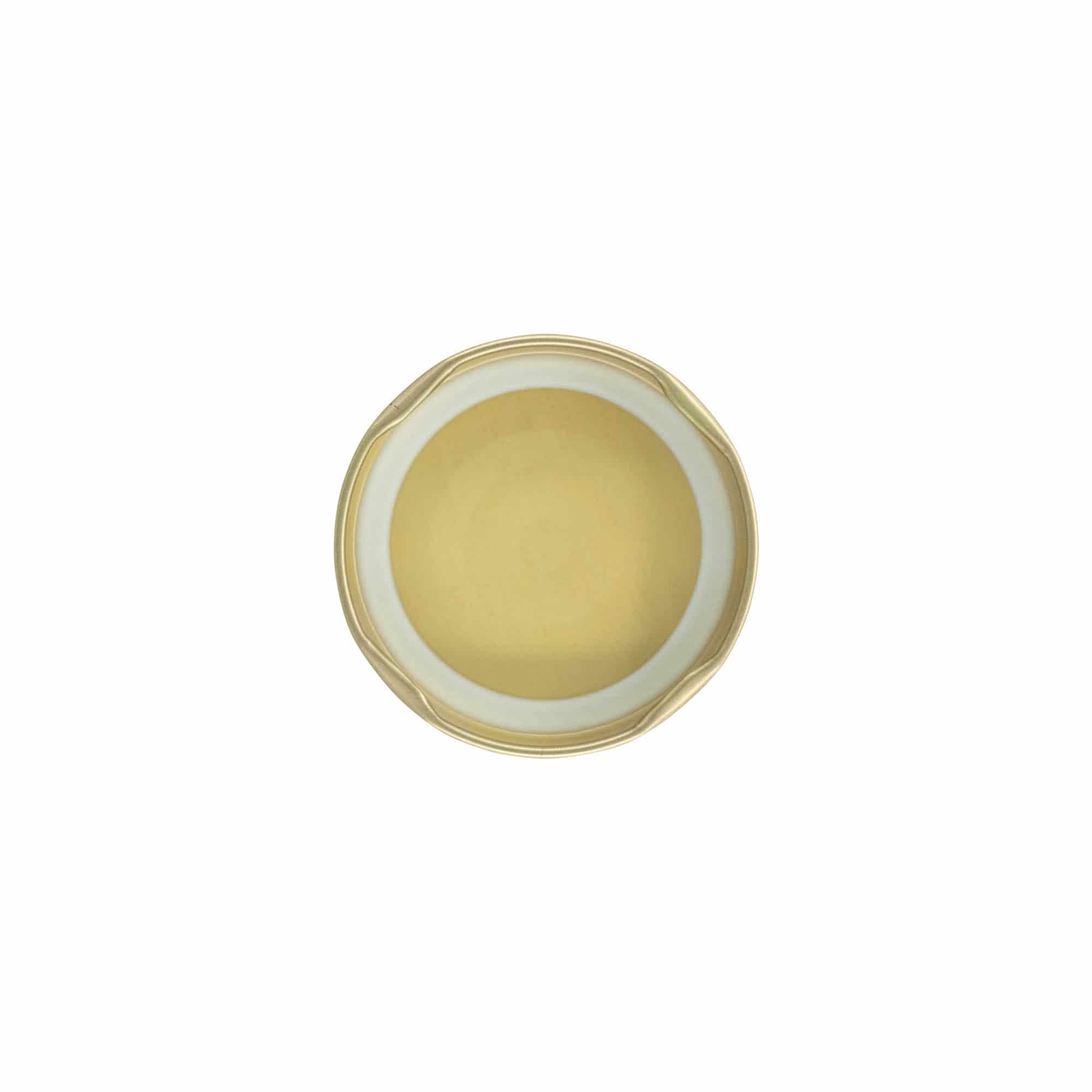 Καπάκι twist-off, λευκοσίδηρος, χρυσό, για στόμιο: TO 58 Καπάκι twist-off, λευκοσίδηρος, χρυσό, για στόμιο: TO 58